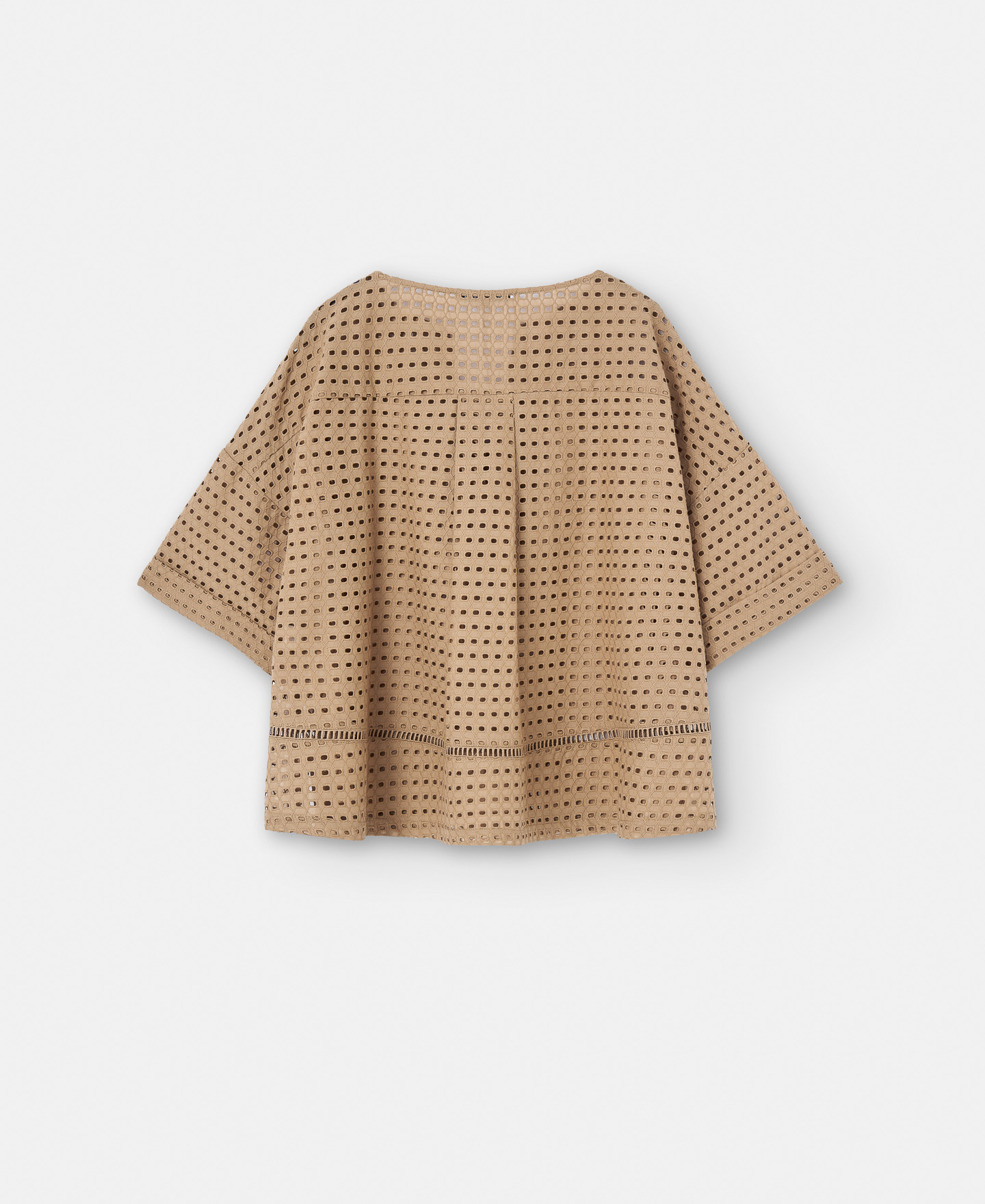 Openwork blouse in embroidered cotton image number 5