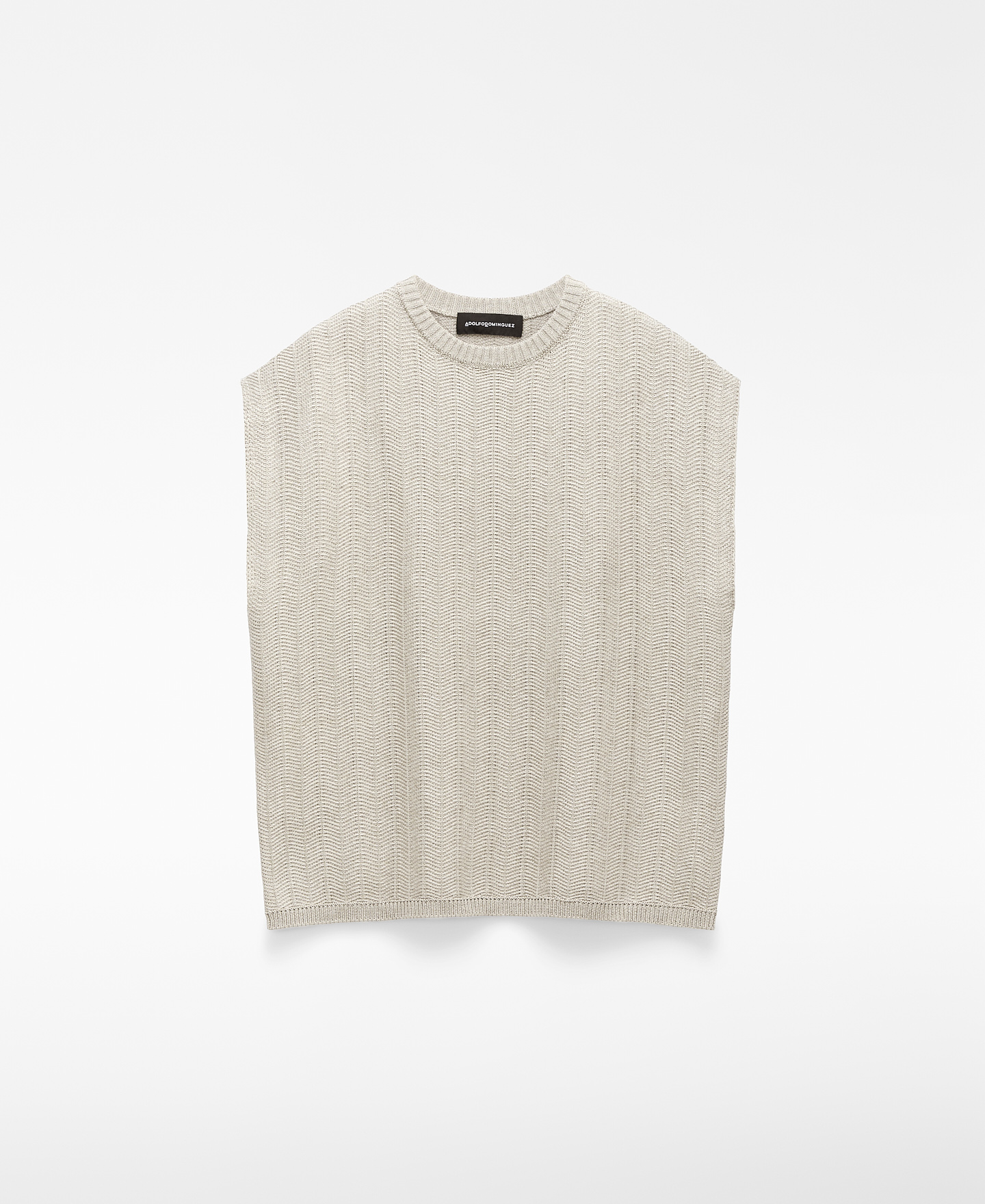 Chaleco oversize textura rafia image number 4