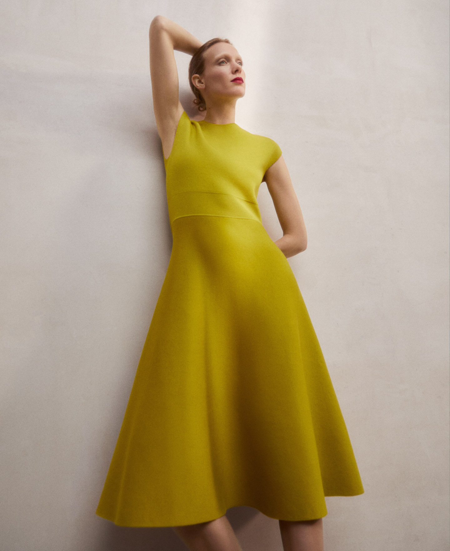 Crew neckline dress image number 0