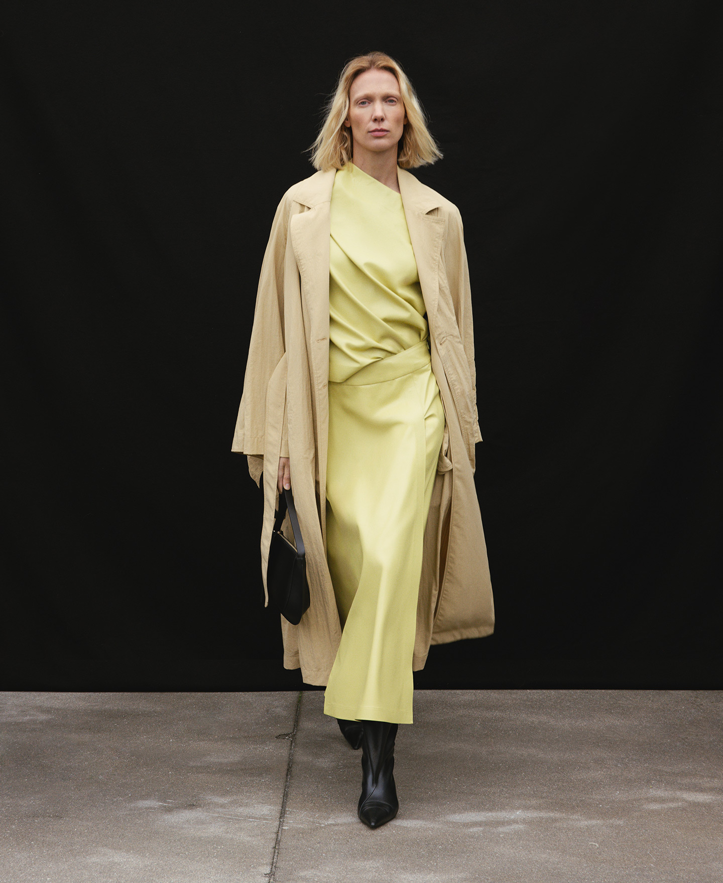 Nylon shawl piece trench coat woman image number 1