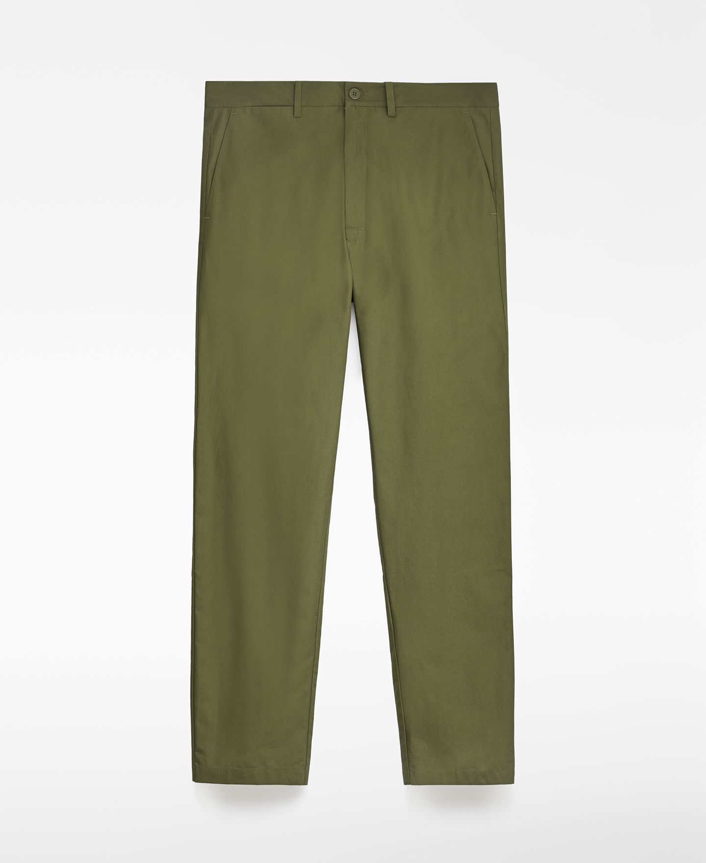 Cotton poplin straight trousers man image number 4