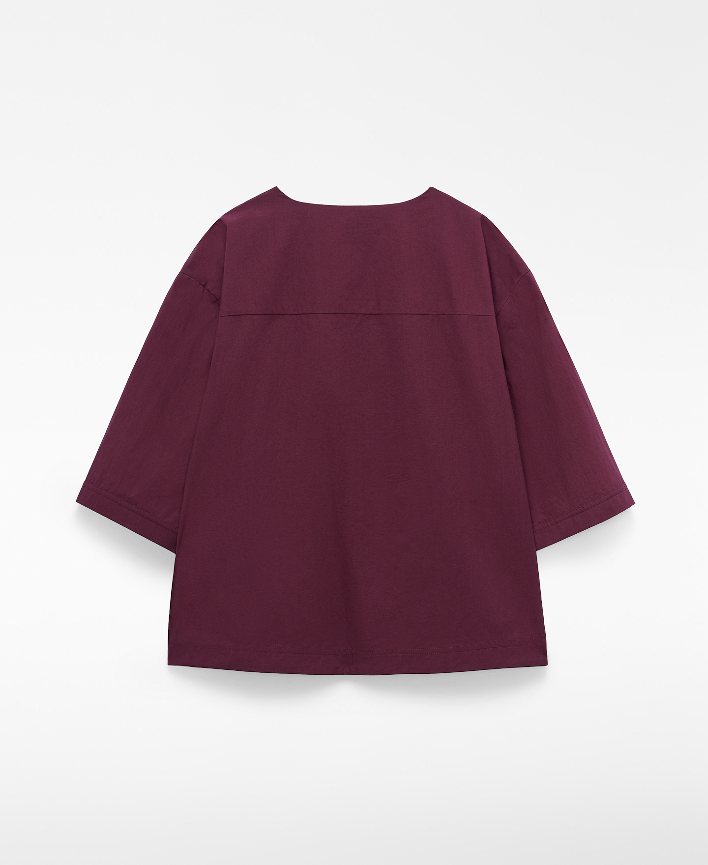Poplin wrap-front top image number 5