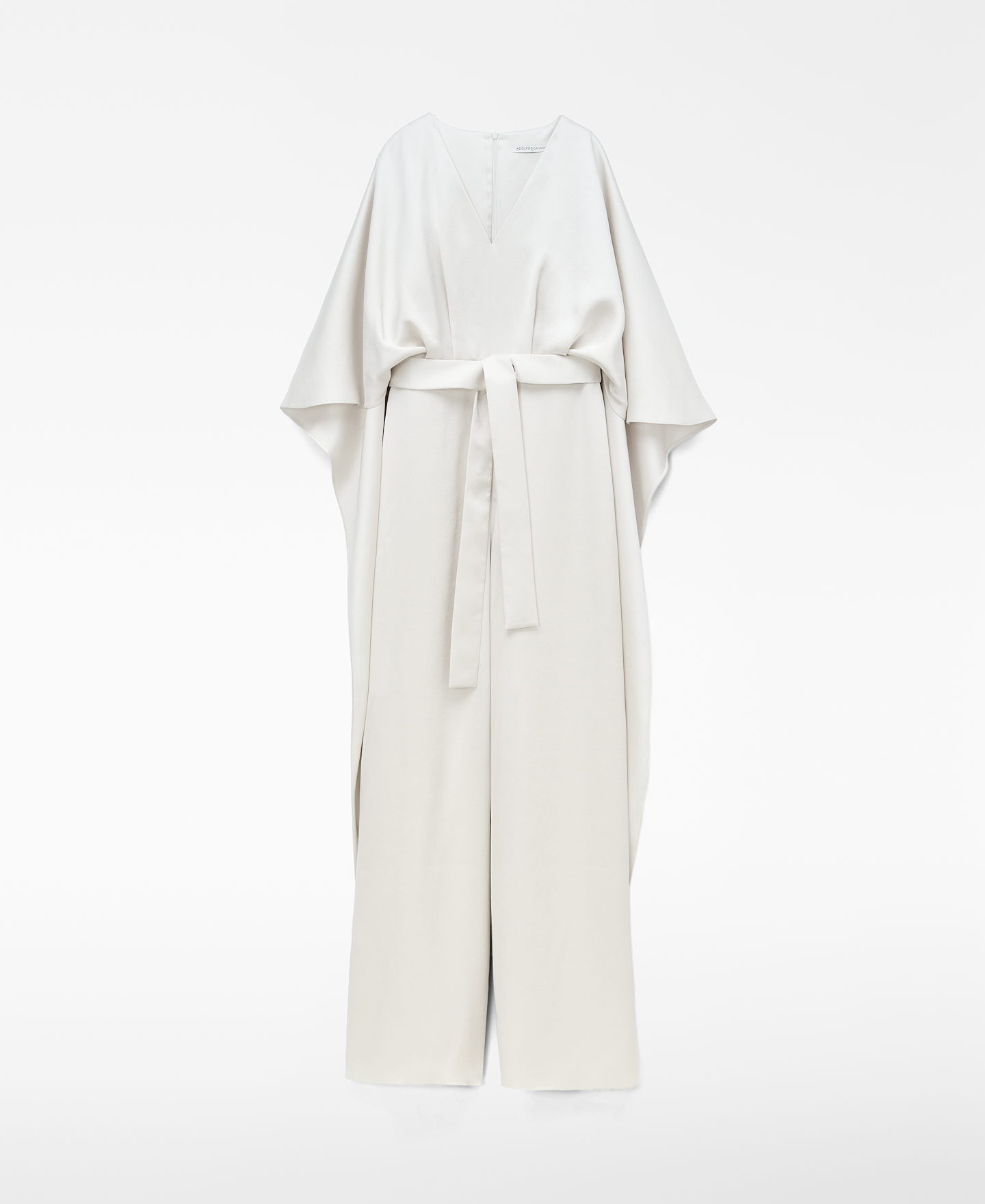 Satin jumpsuit with back cape image number 4