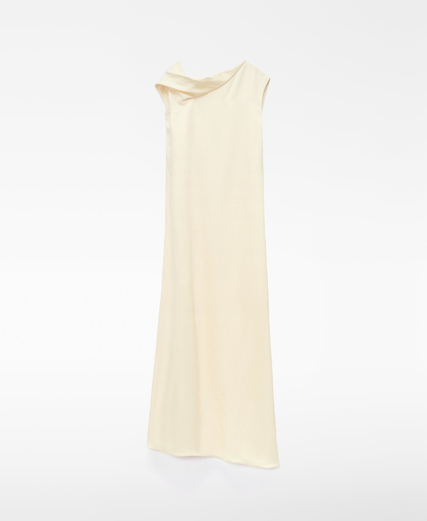 Vestido largo escote asim&eacute;trico image number 4