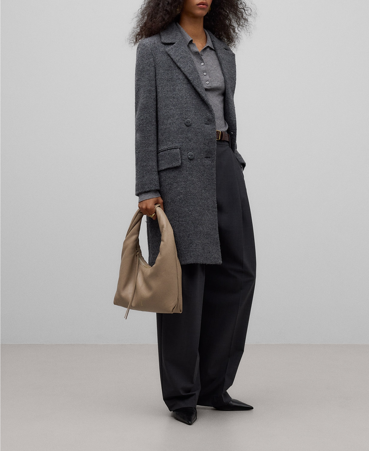 Wool blend tailored coat woman image number 1