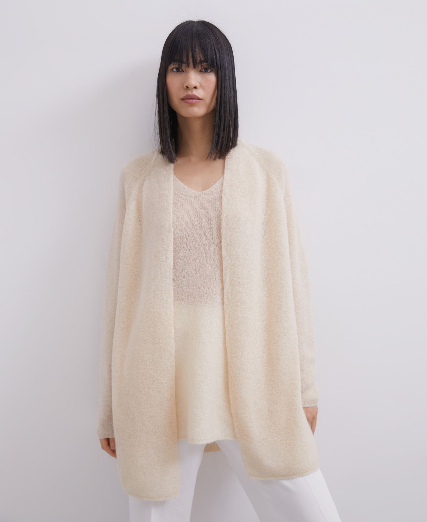 Chaqueta de punto en mohair y merino image number 3