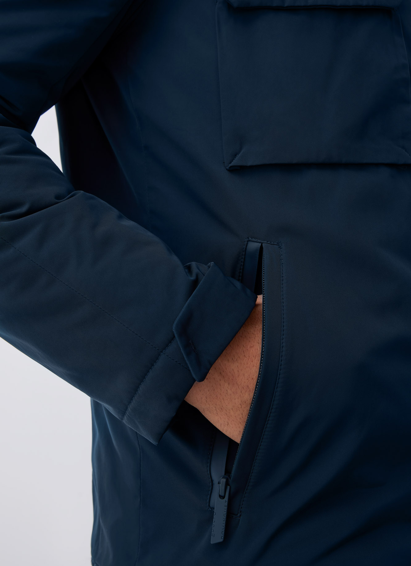 Straight parka with hidden hood image number 2