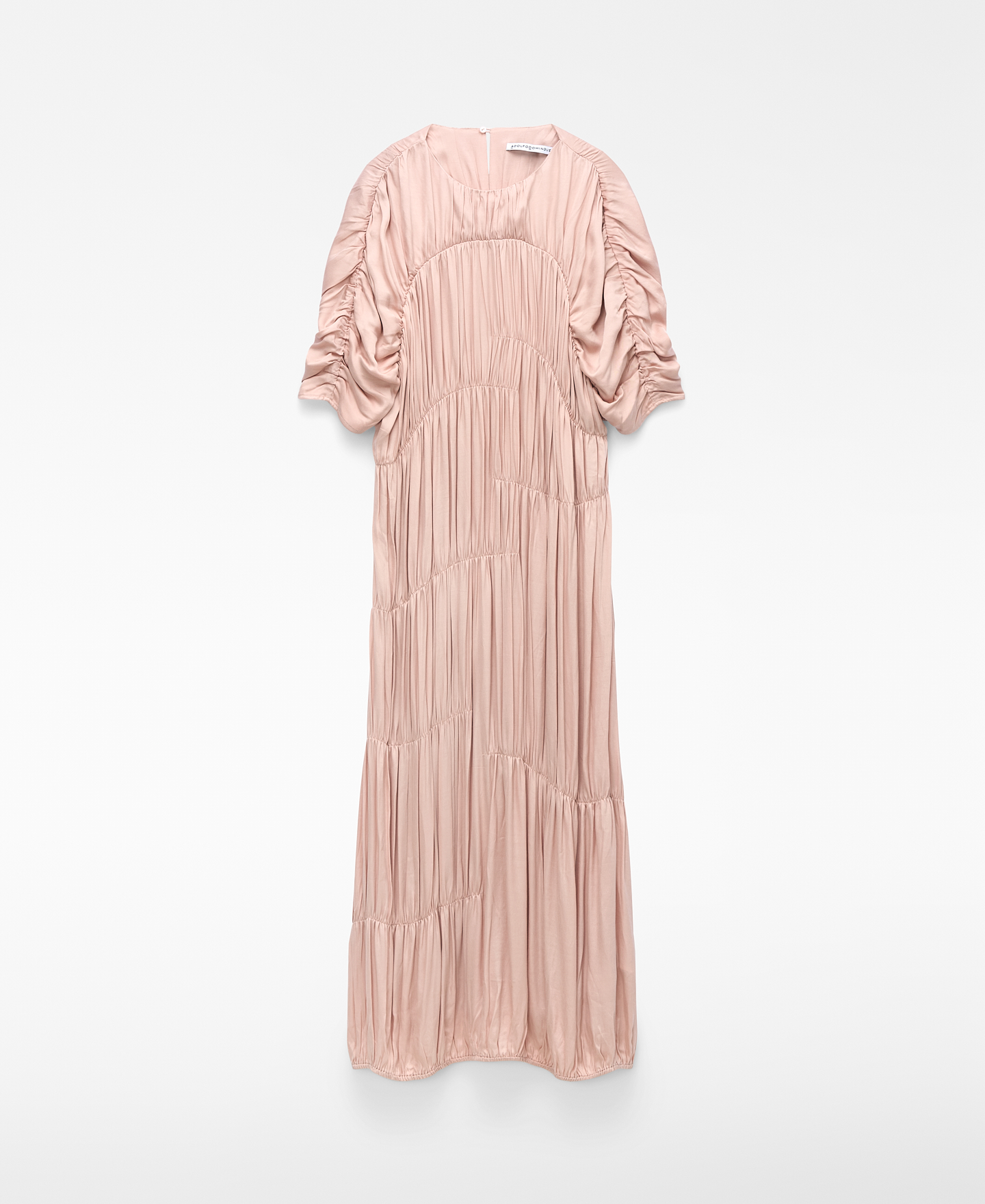 Short sleeve ruched dress image number 4