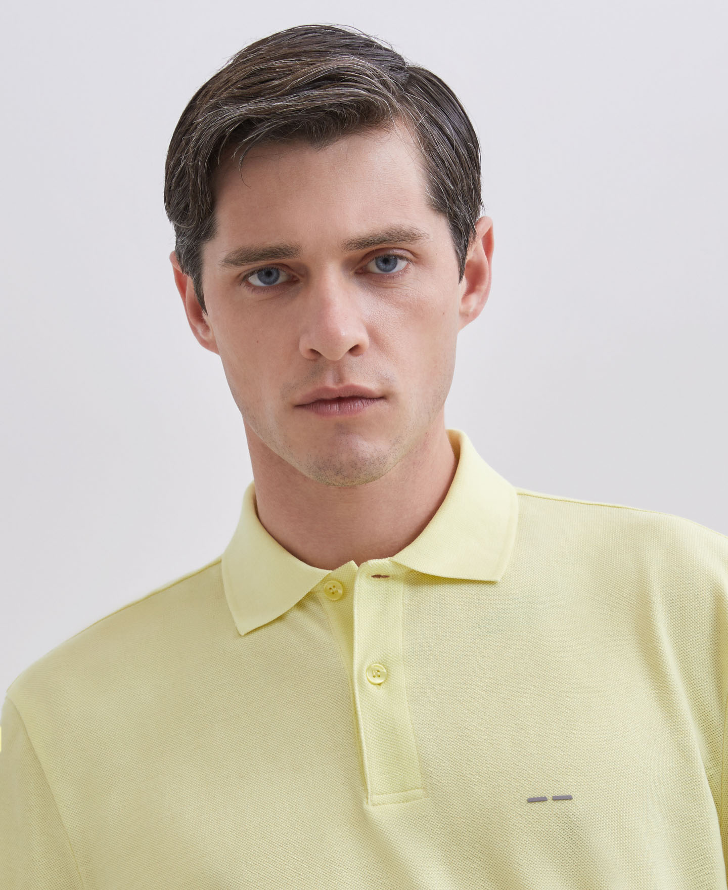 Mustard cotton polo image number 2