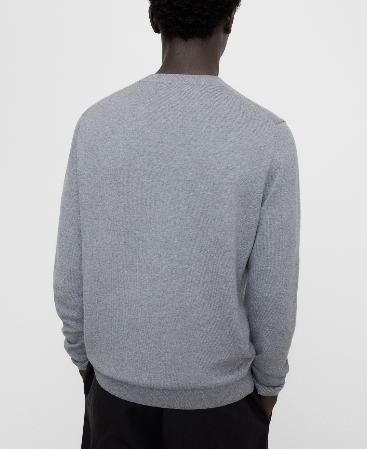 Wool and cotton V-neck sweater image number 2