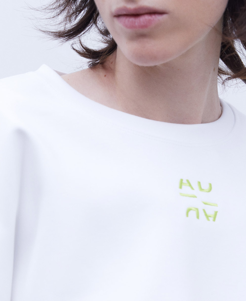 Cropped cotton t-shirt image number 3
