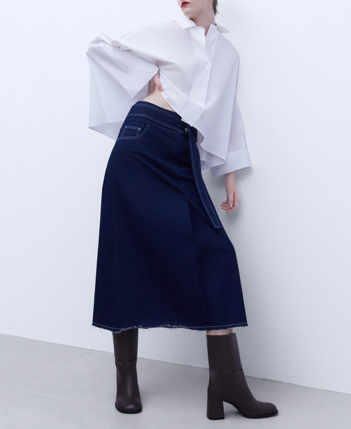 Oversize Japanese sleeve cotton shirt image number 1