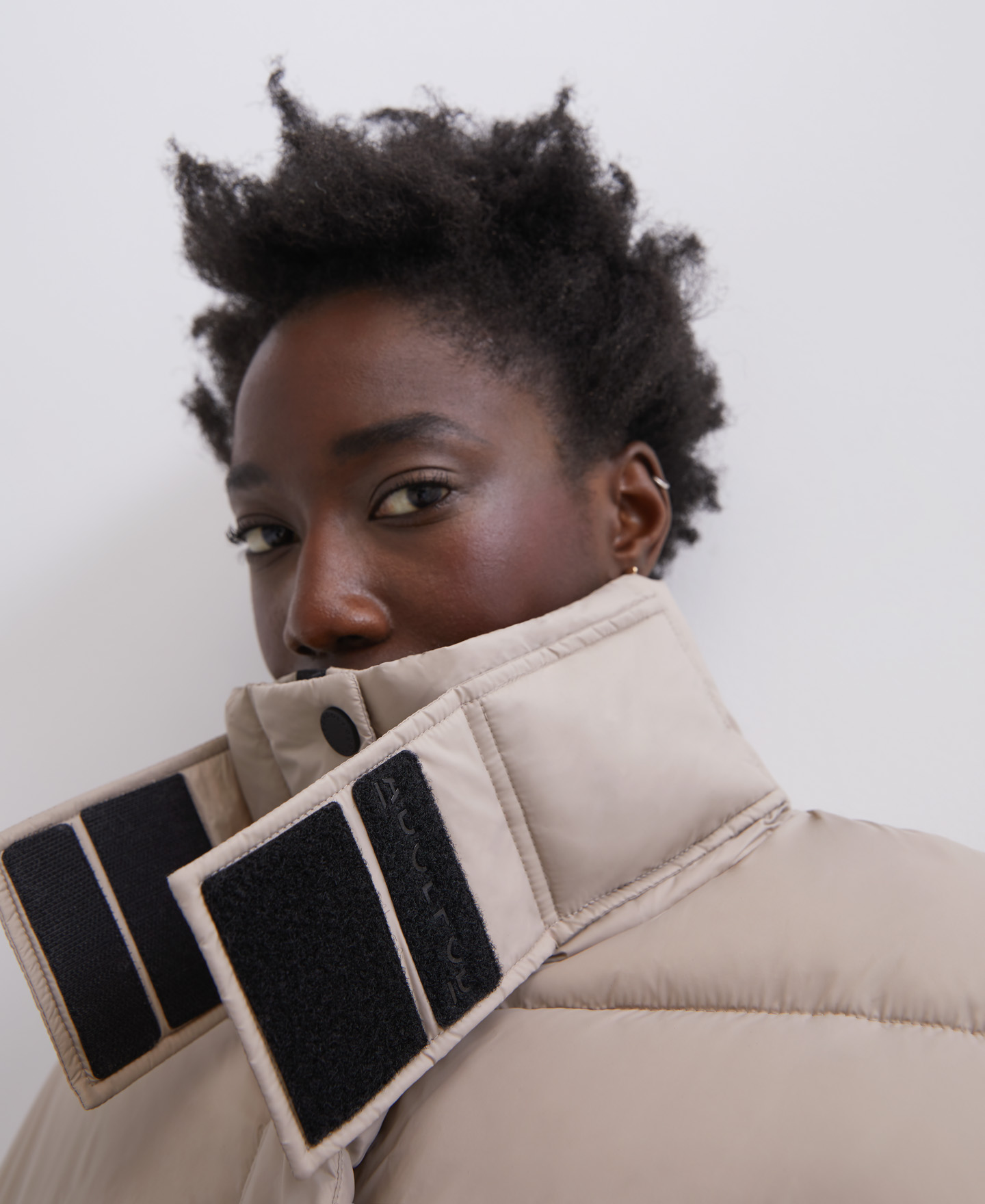 Oversize padded nylon jacket image number 3