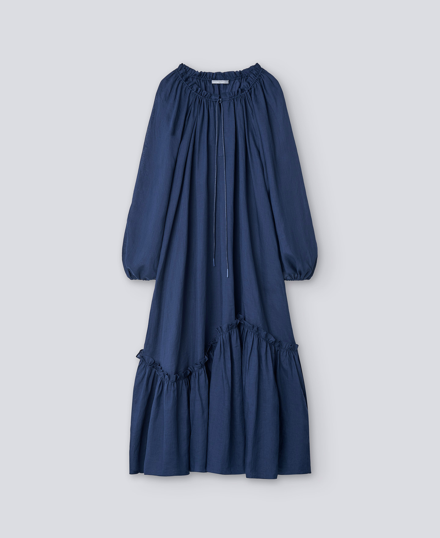 Blue maxi dress woman image number 6