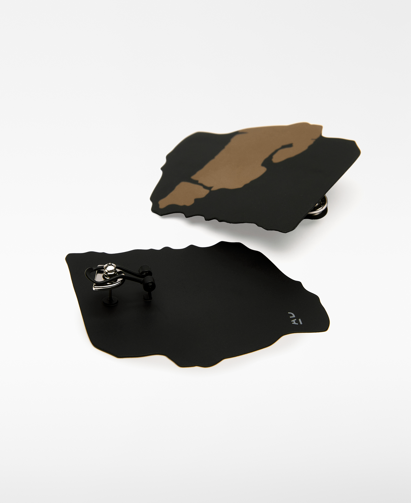 Pendientes lámina bicolor mujer image number 2