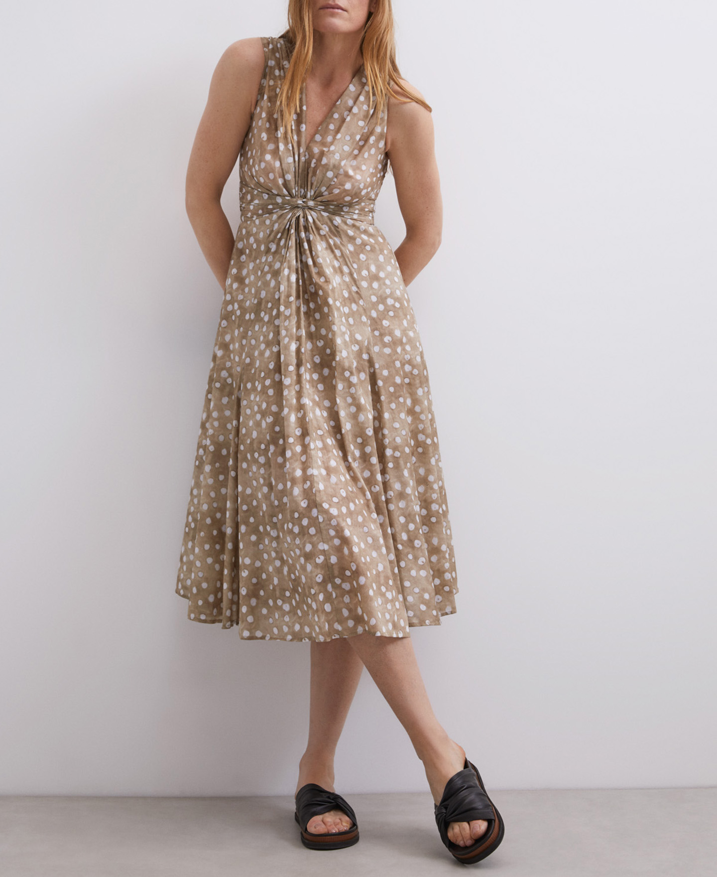 Vestido midi estampado image number 0