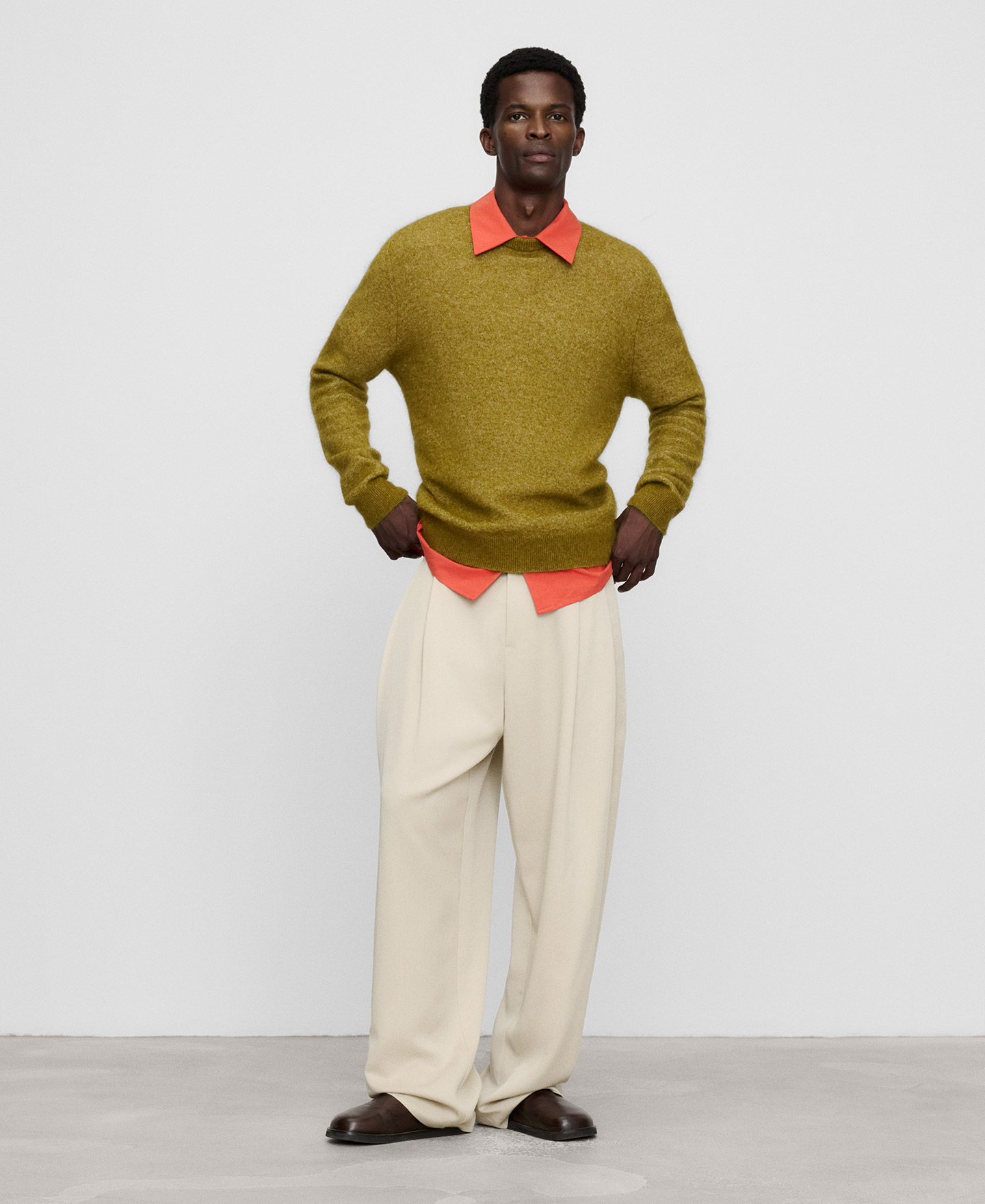 Mohair blend crew collar sweater image number 1