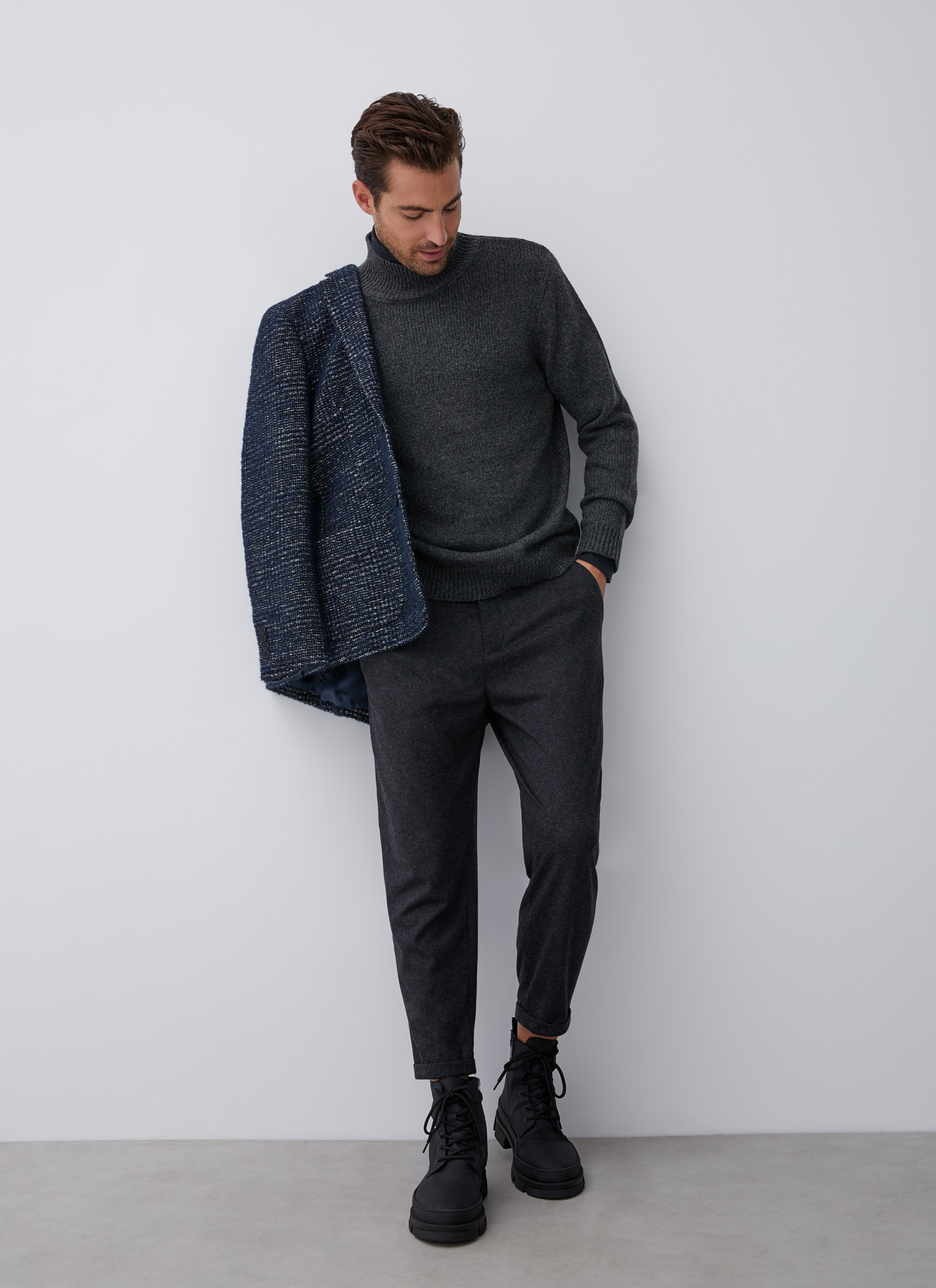 Perkins collar knit sweater image number 5