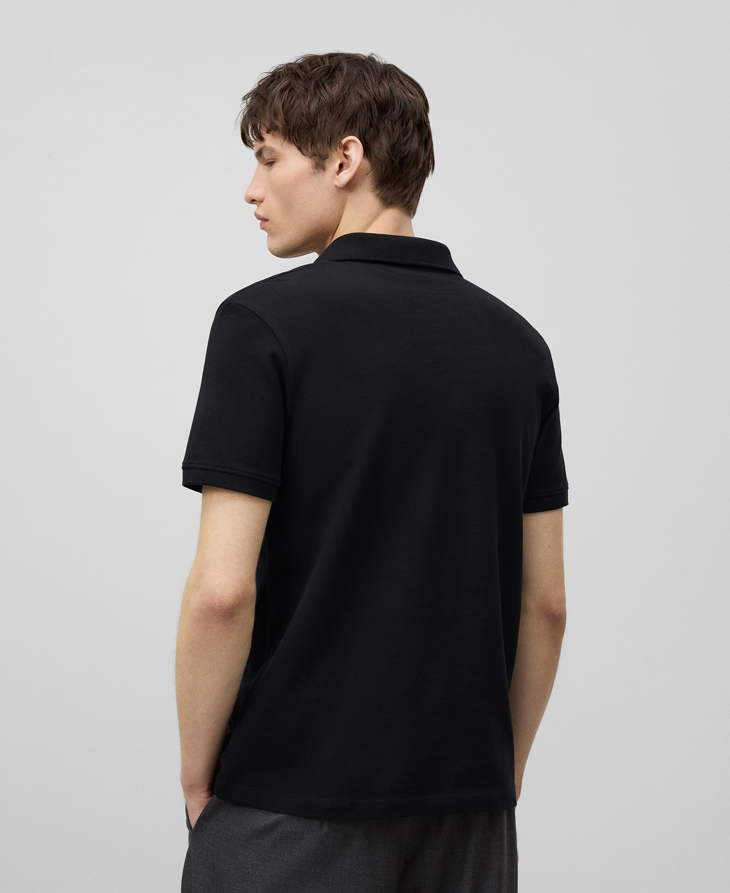 Organic cotton piqué polo shirt man image number 2