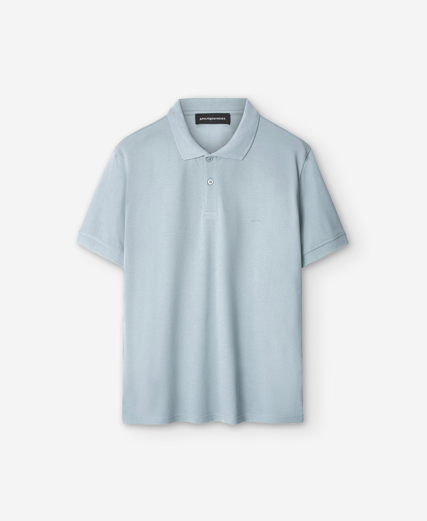Green cotton piqué polo shirt for men image number 4