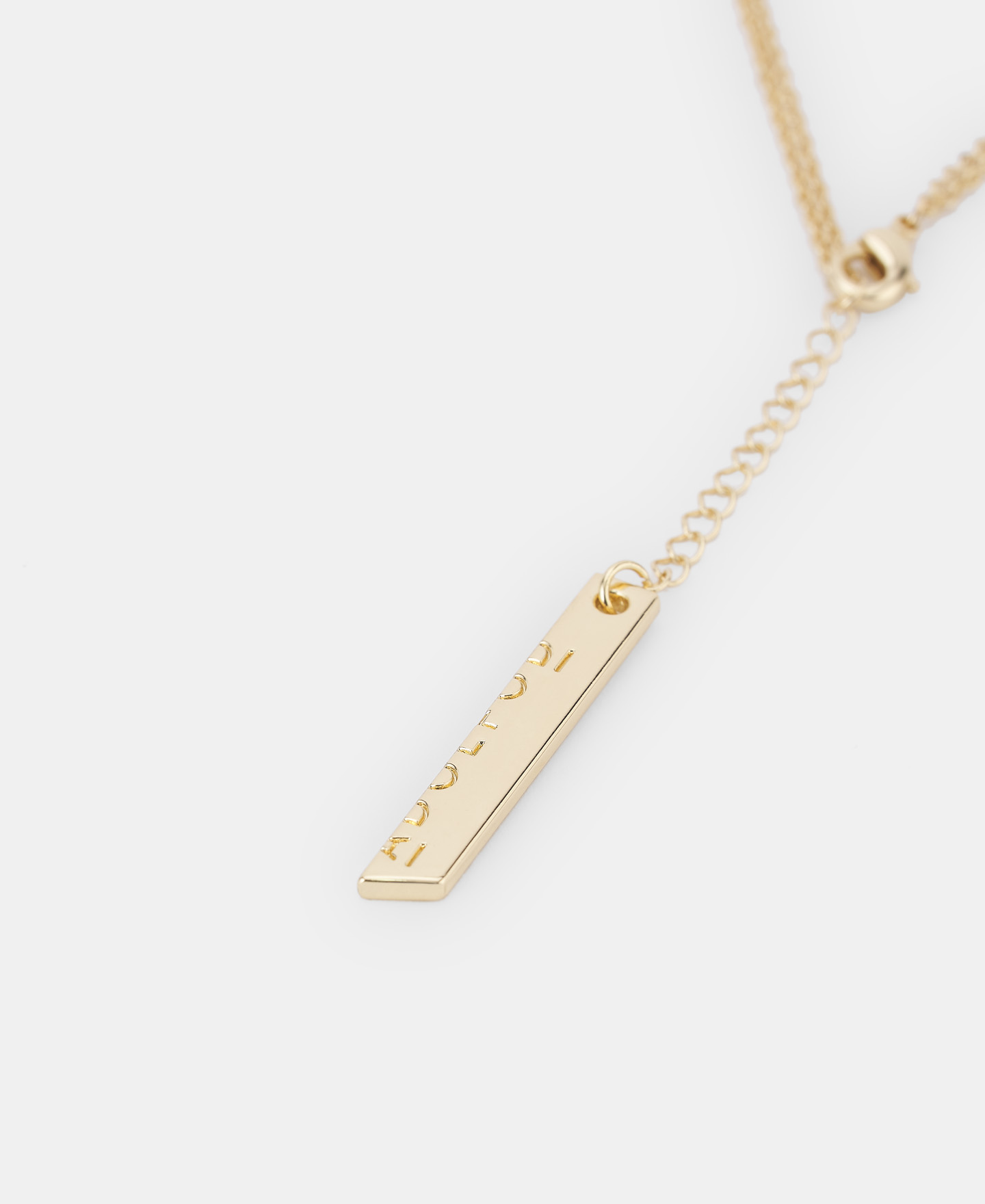 Golden artificial pearl necklace image number 2