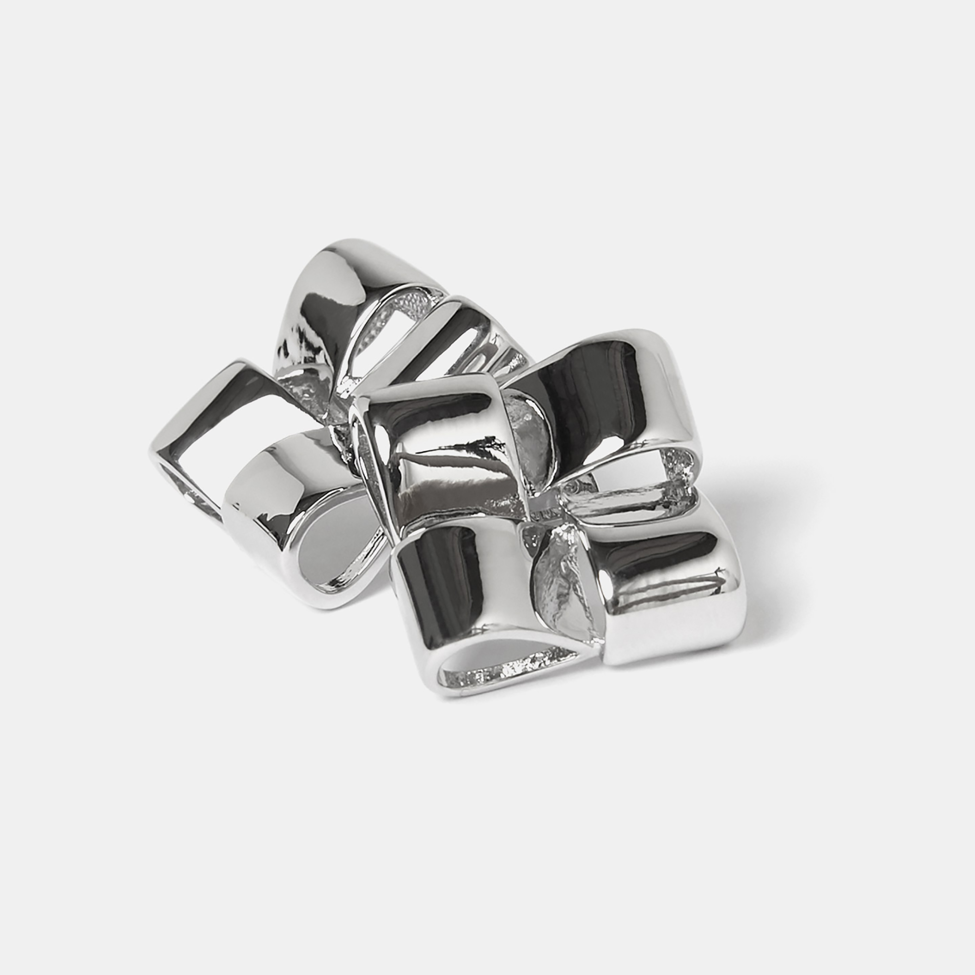 Zinc braided motif earrings image number 2