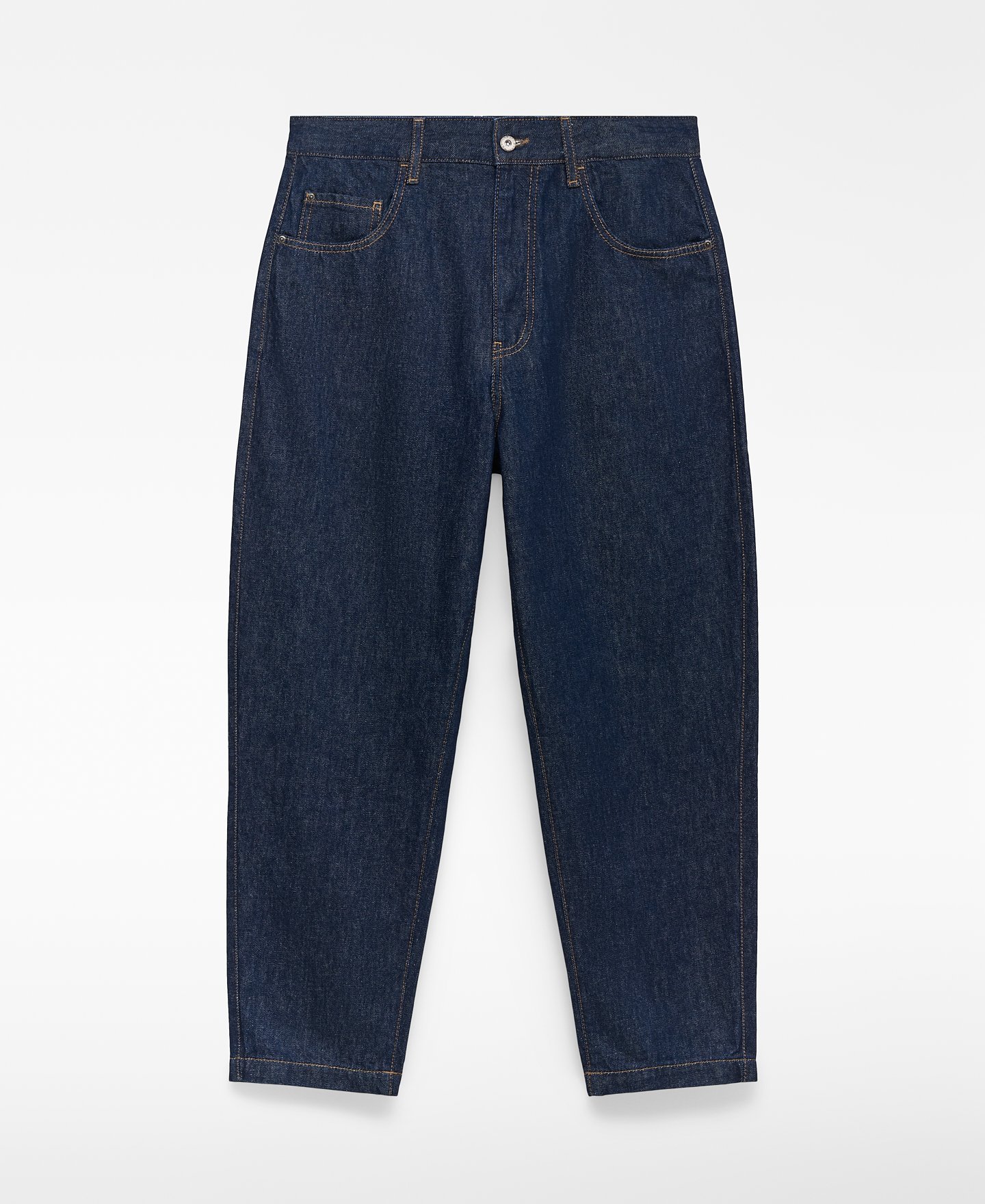 Pantalón barrel fit denim algodón hombre image number 4