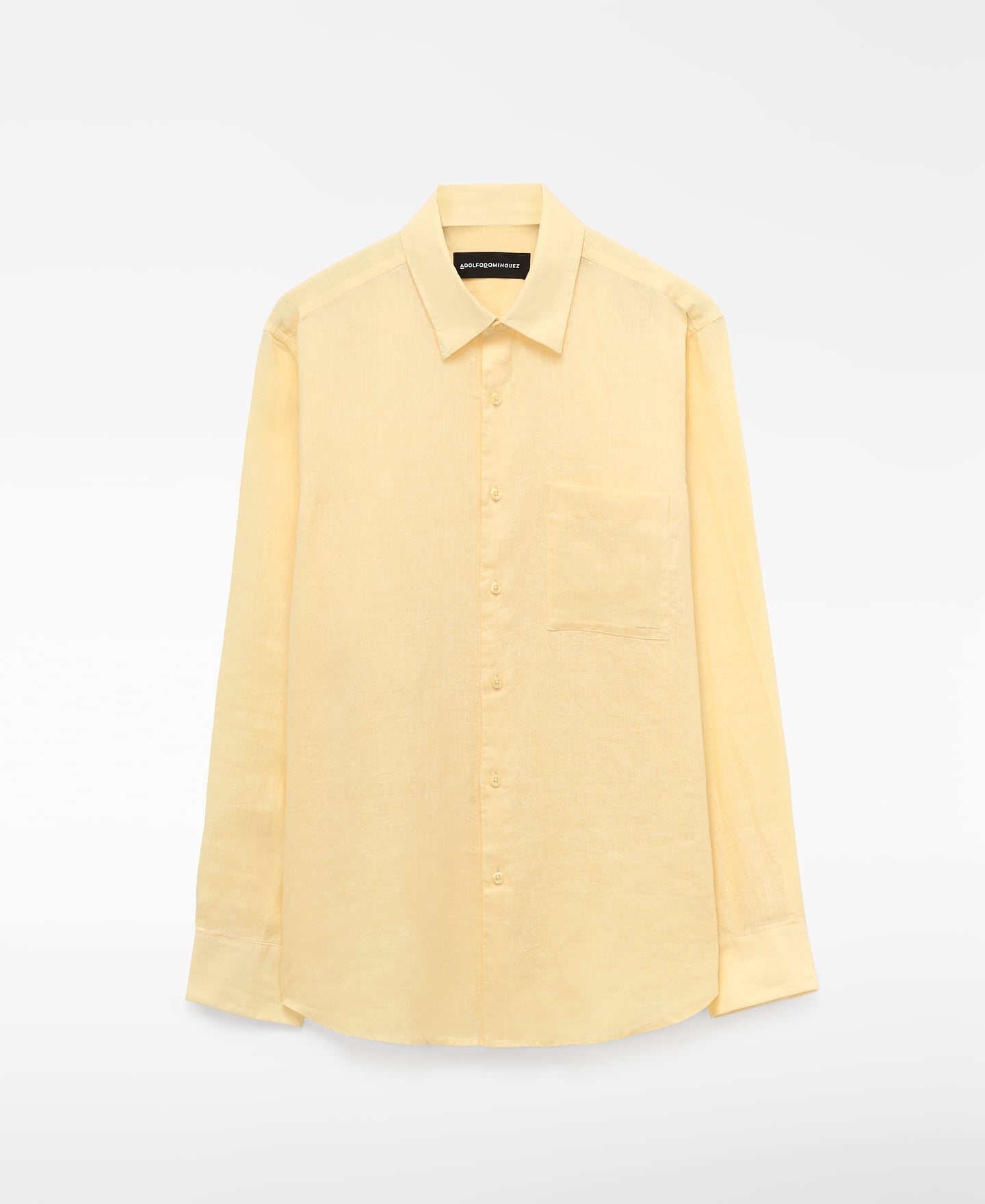 Linen regular fit spread collar shirt image number 6