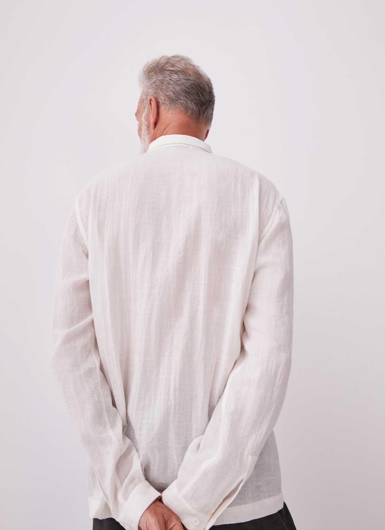 Single button crinkle shirt image number 2
