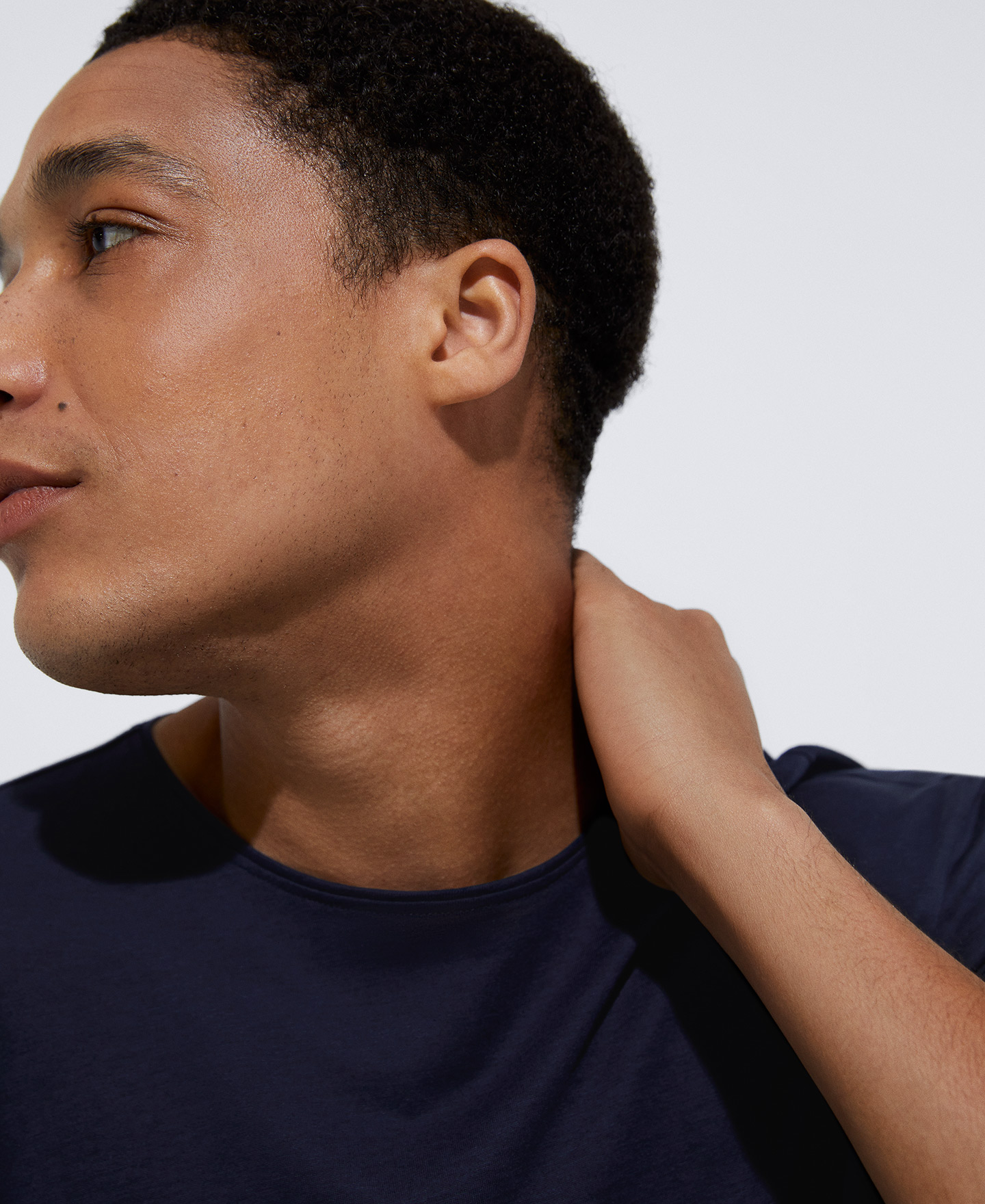 Lyocell crew neck t-shirt image number 3