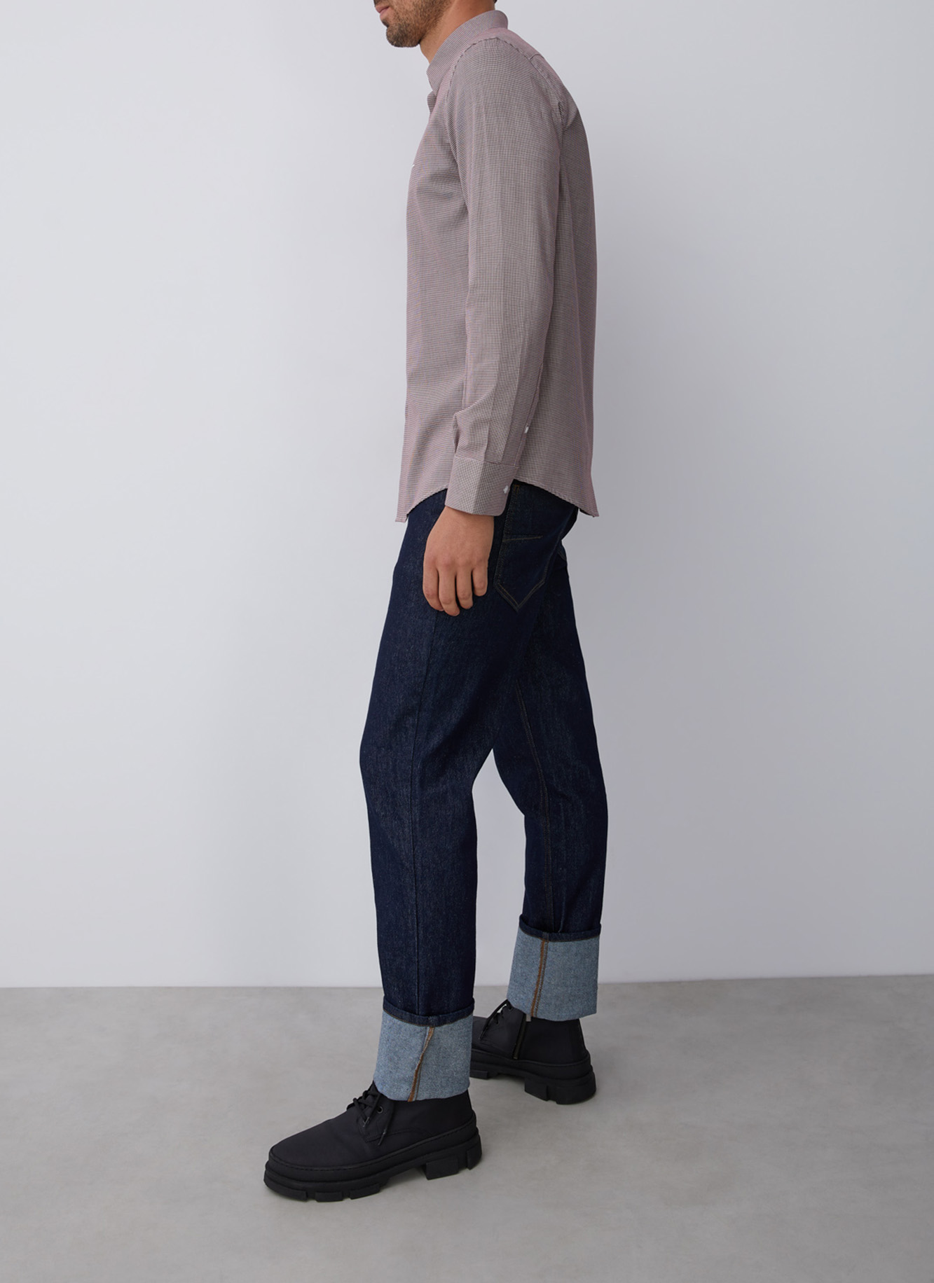 Houndstooth cotton shirt image number 3