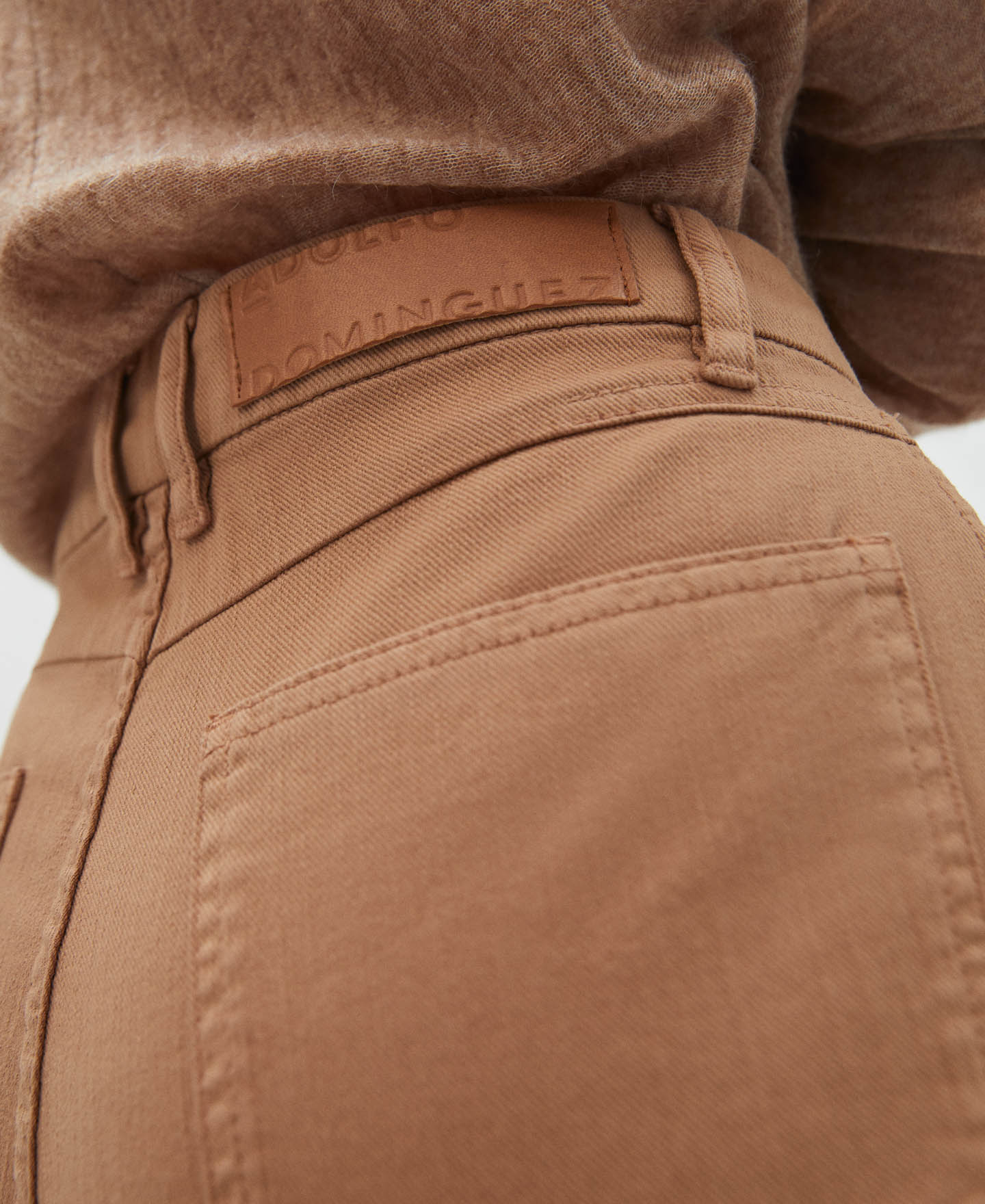 Pantalón vaquero recto en algodón image number 3