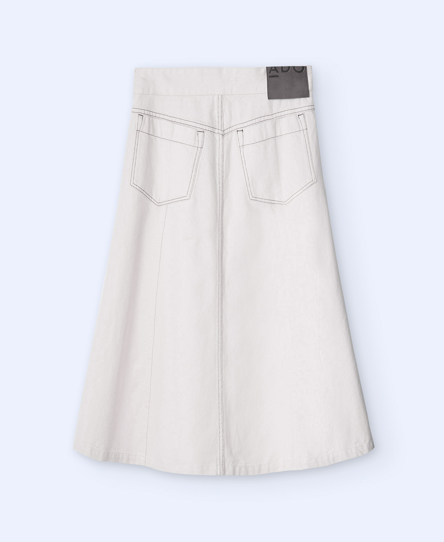 A-line cotton denim skirt image number 5