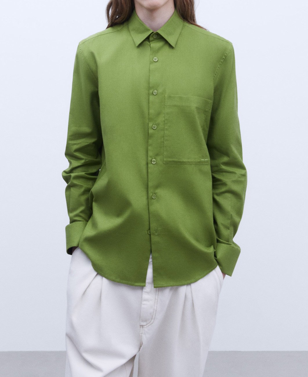 Cotton maxi-pocket shirt image number 0