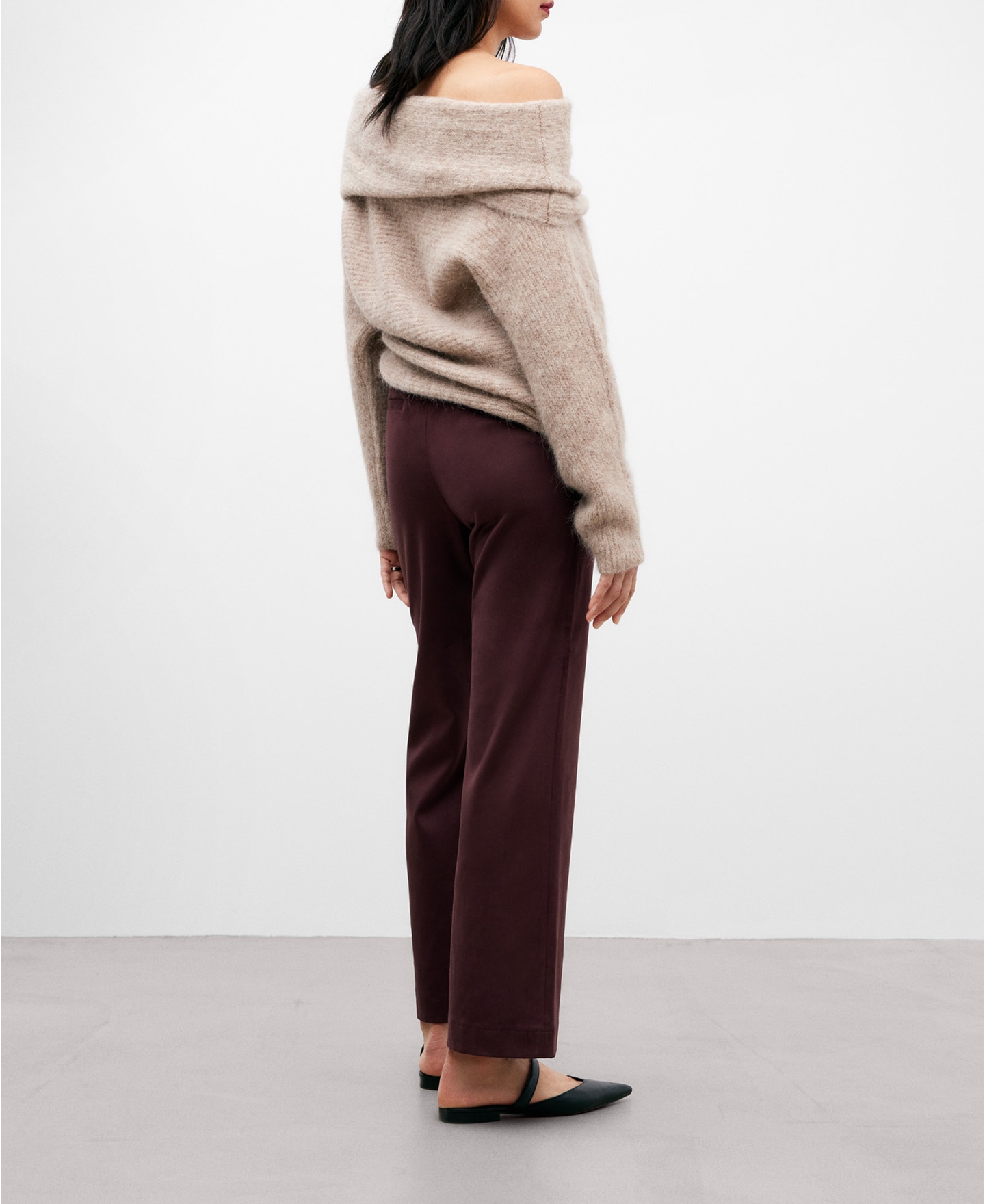 Faux sueden ankle-length trousers women image number 2