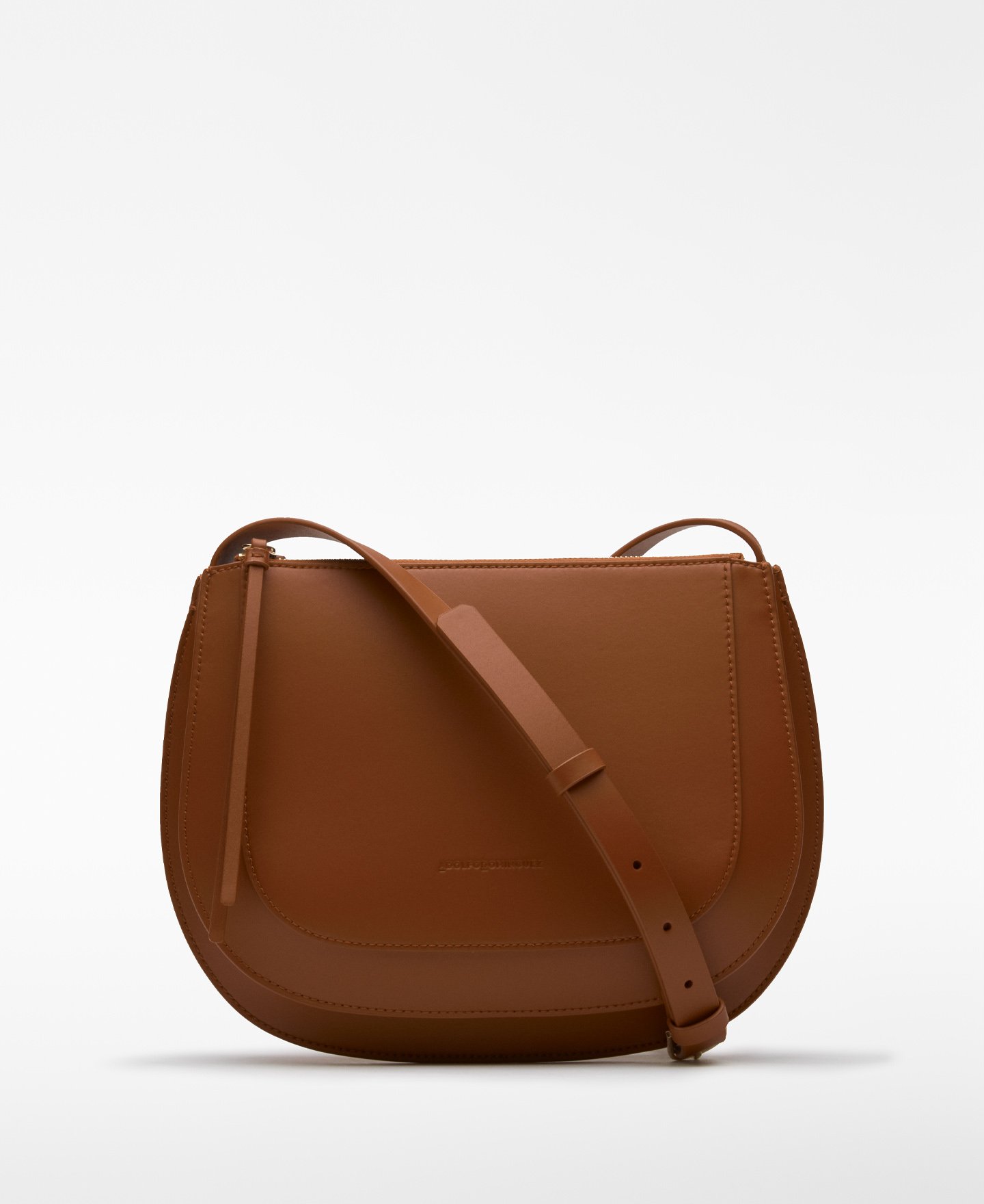 Dornaブラックレザークロスボディバッグ image number 0