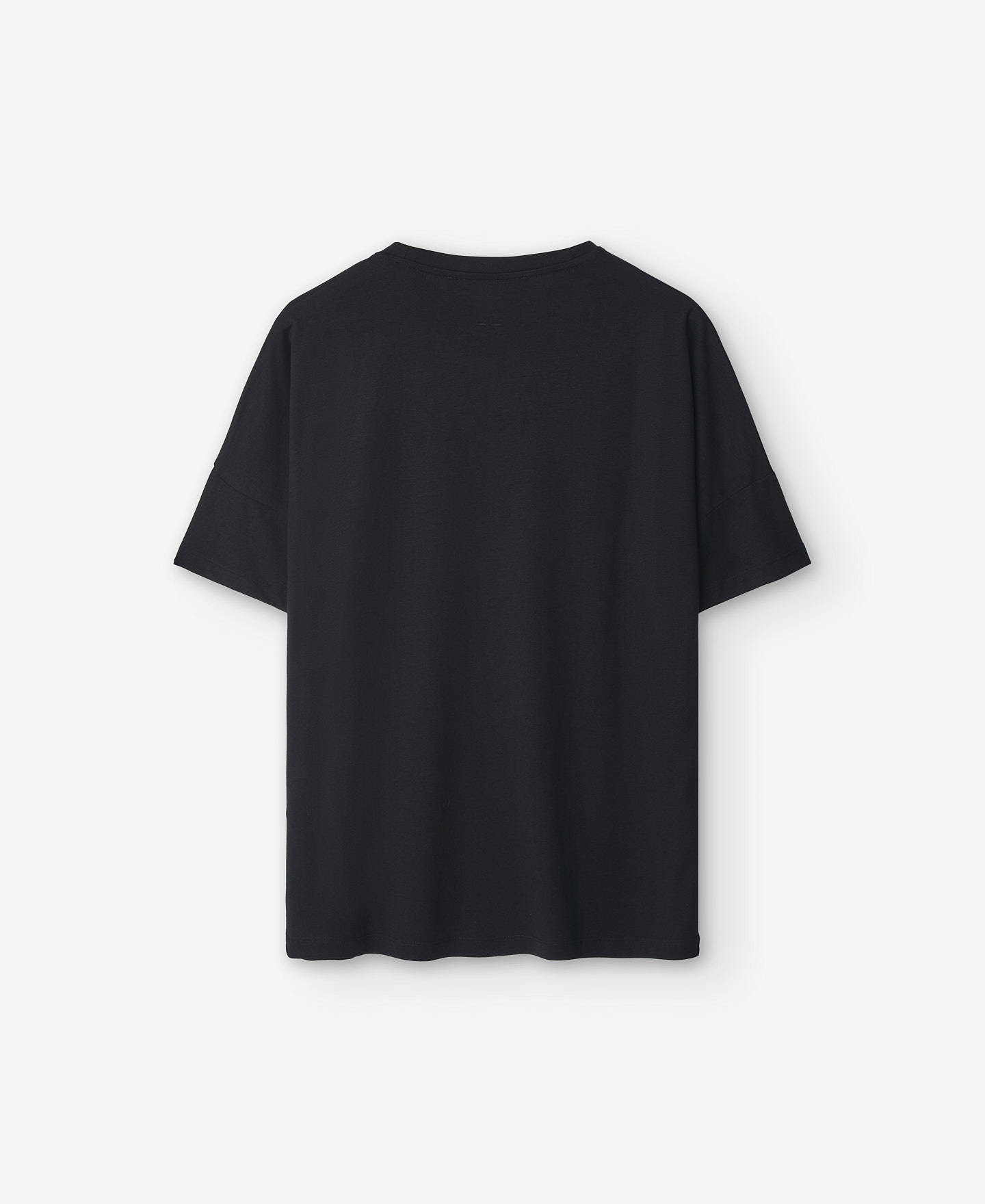 Black oversize drop-sleeve men's T-shirt image number 5