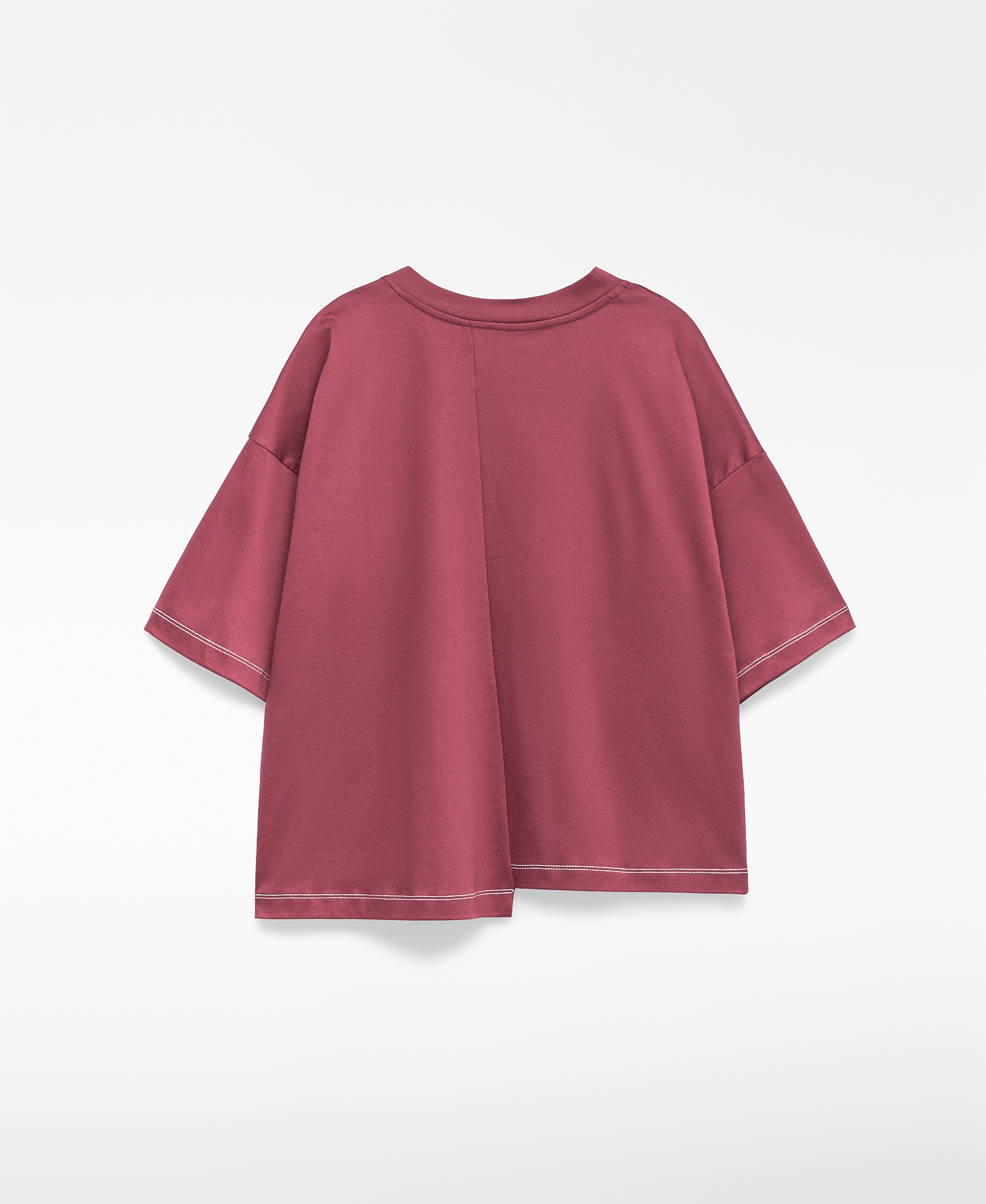 Camiseta relaxed fit asimétrica mujer image number 5
