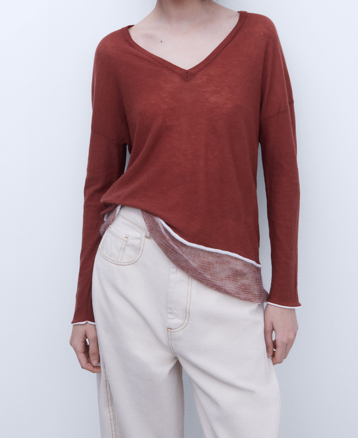 Merino wool fabric sweater image number 0