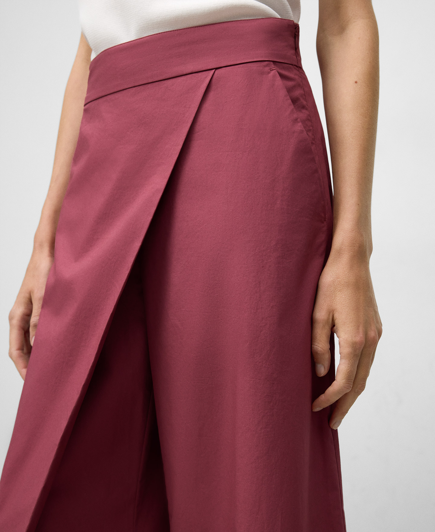 Cotton wrap trousers woman image number 3