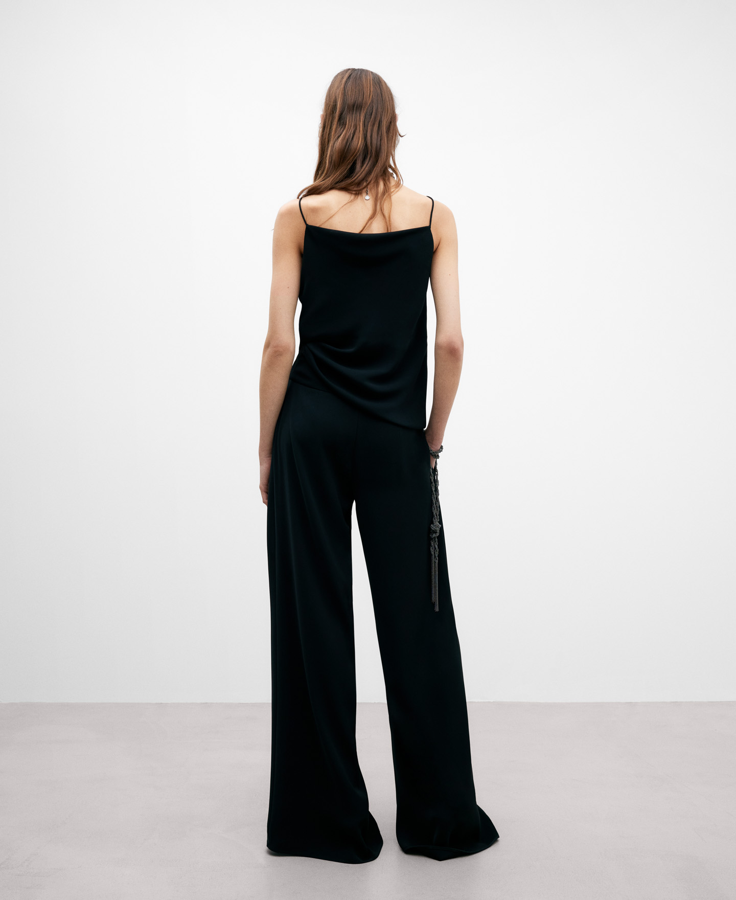 Draped top with straps image number 2
