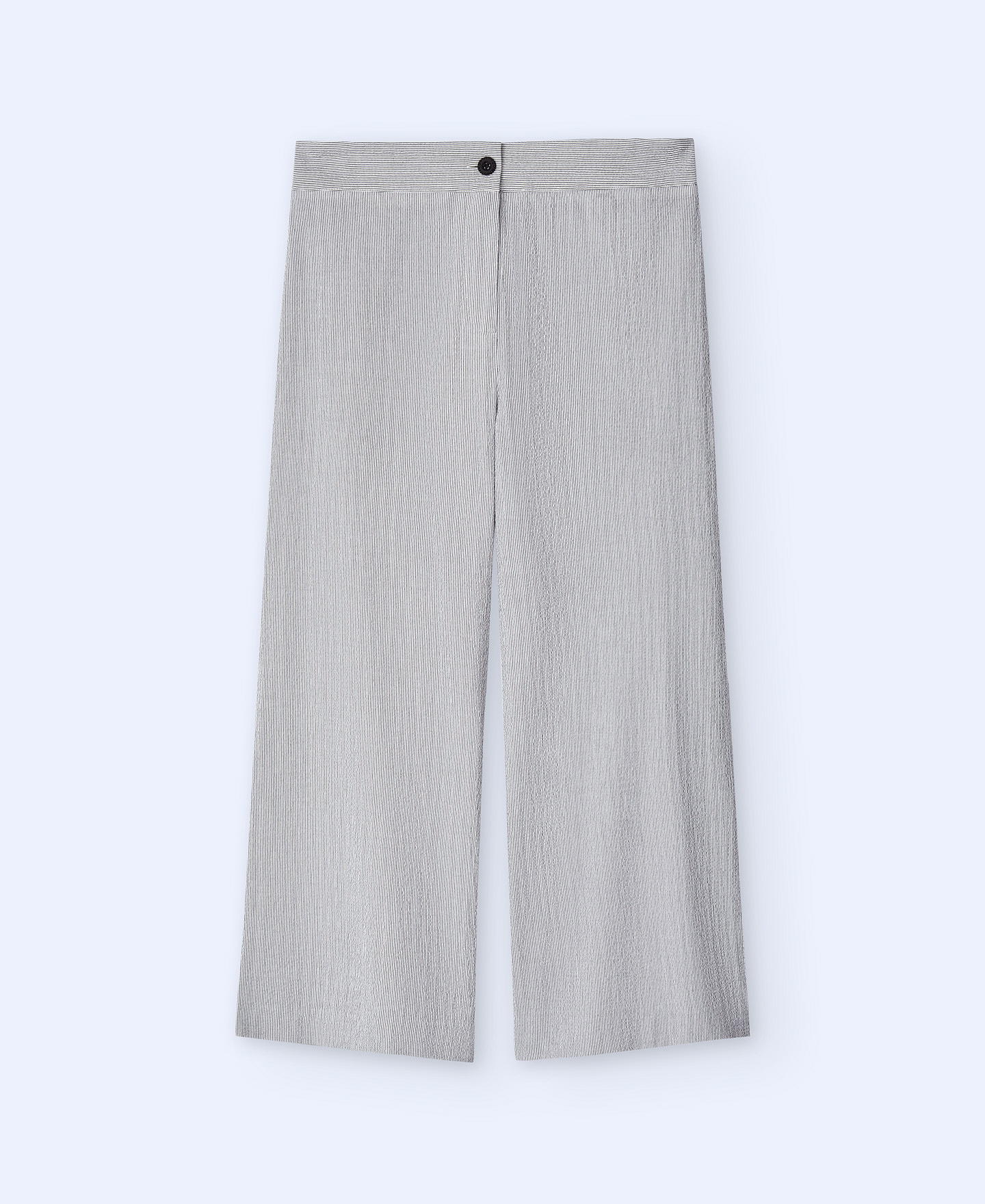 Wide cut cotton trousers image number 4