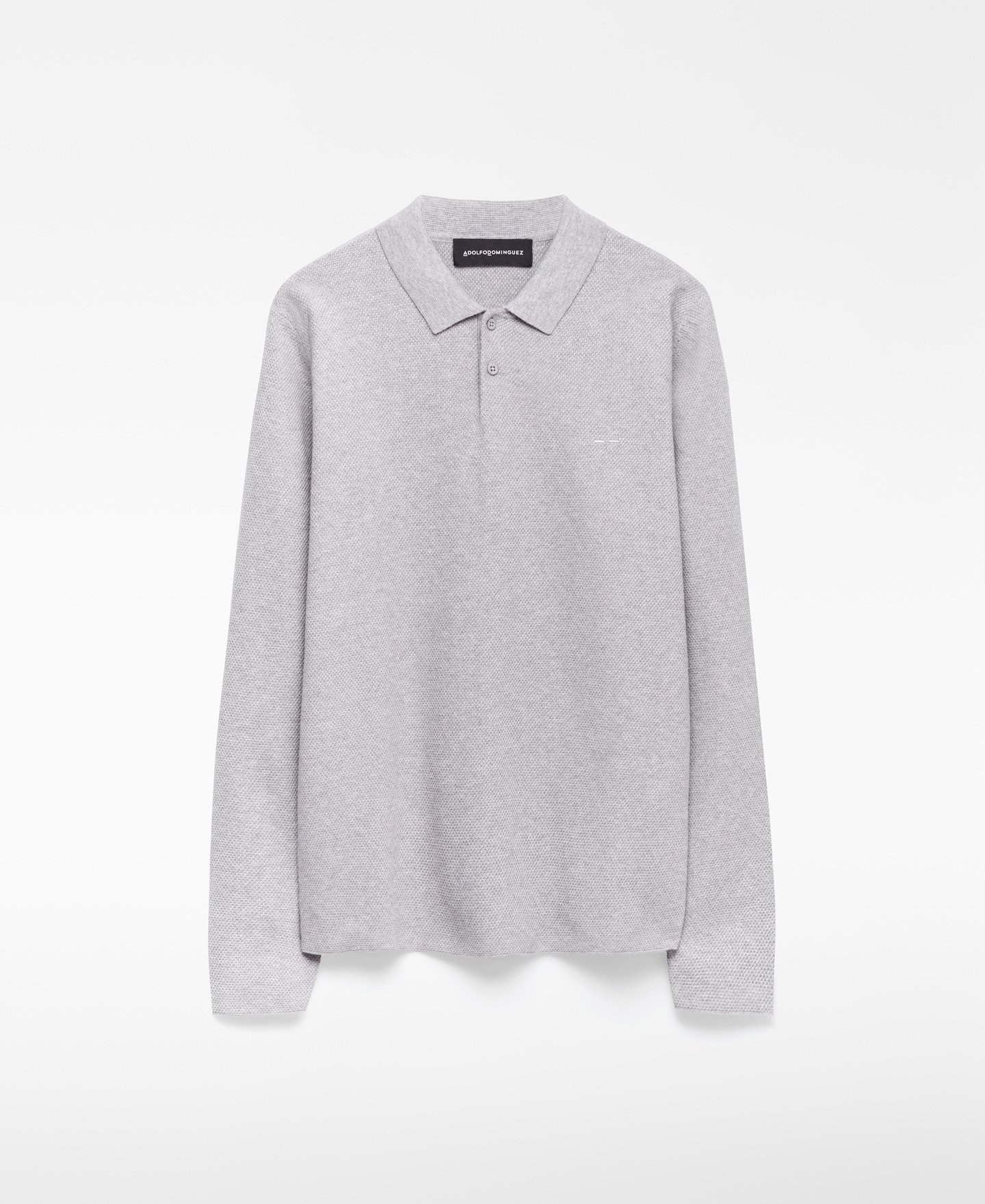 Polo punto estructura manga larga hombre image number 4