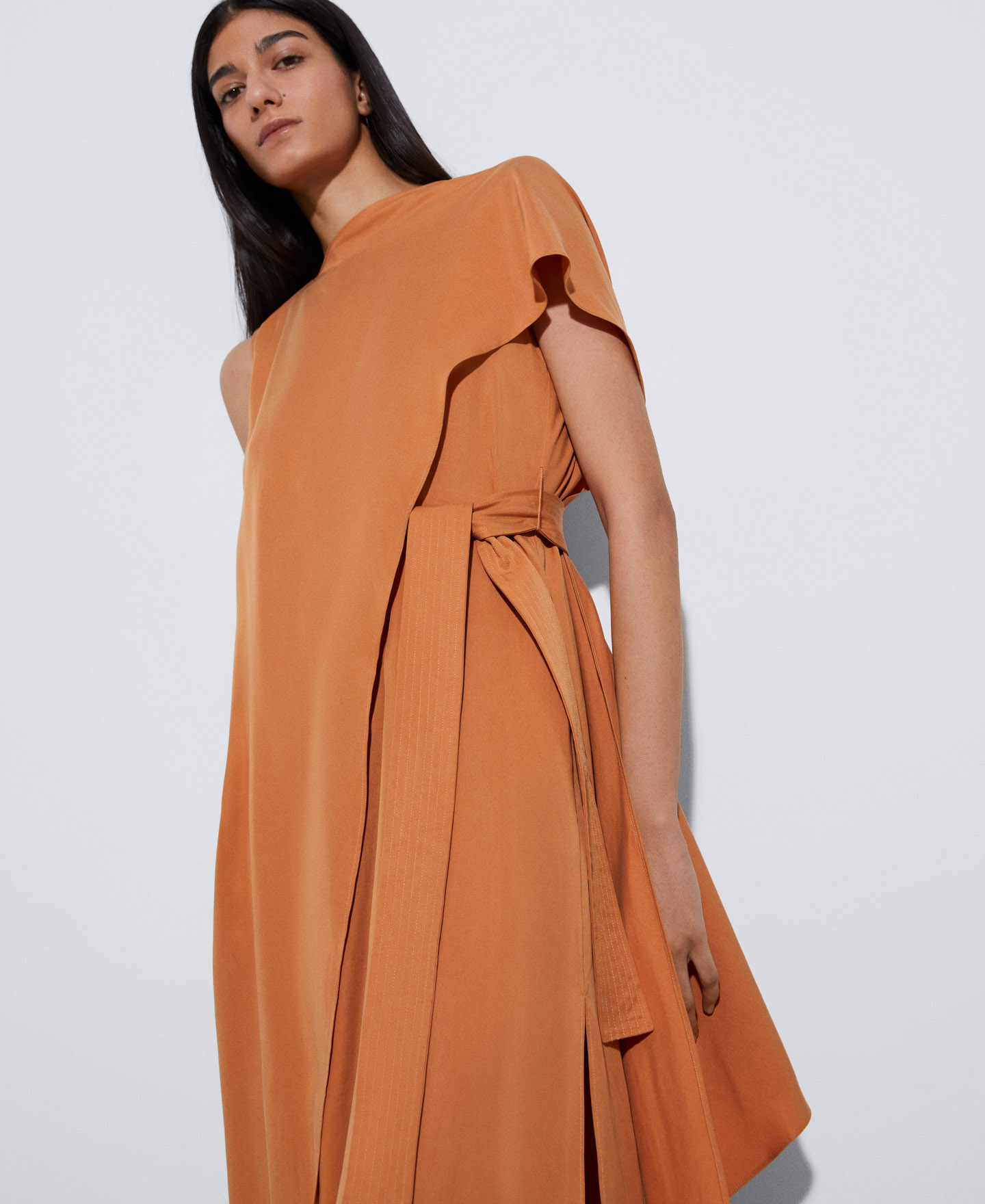 Draped tencel™ Lyocell™ dress image number 3
