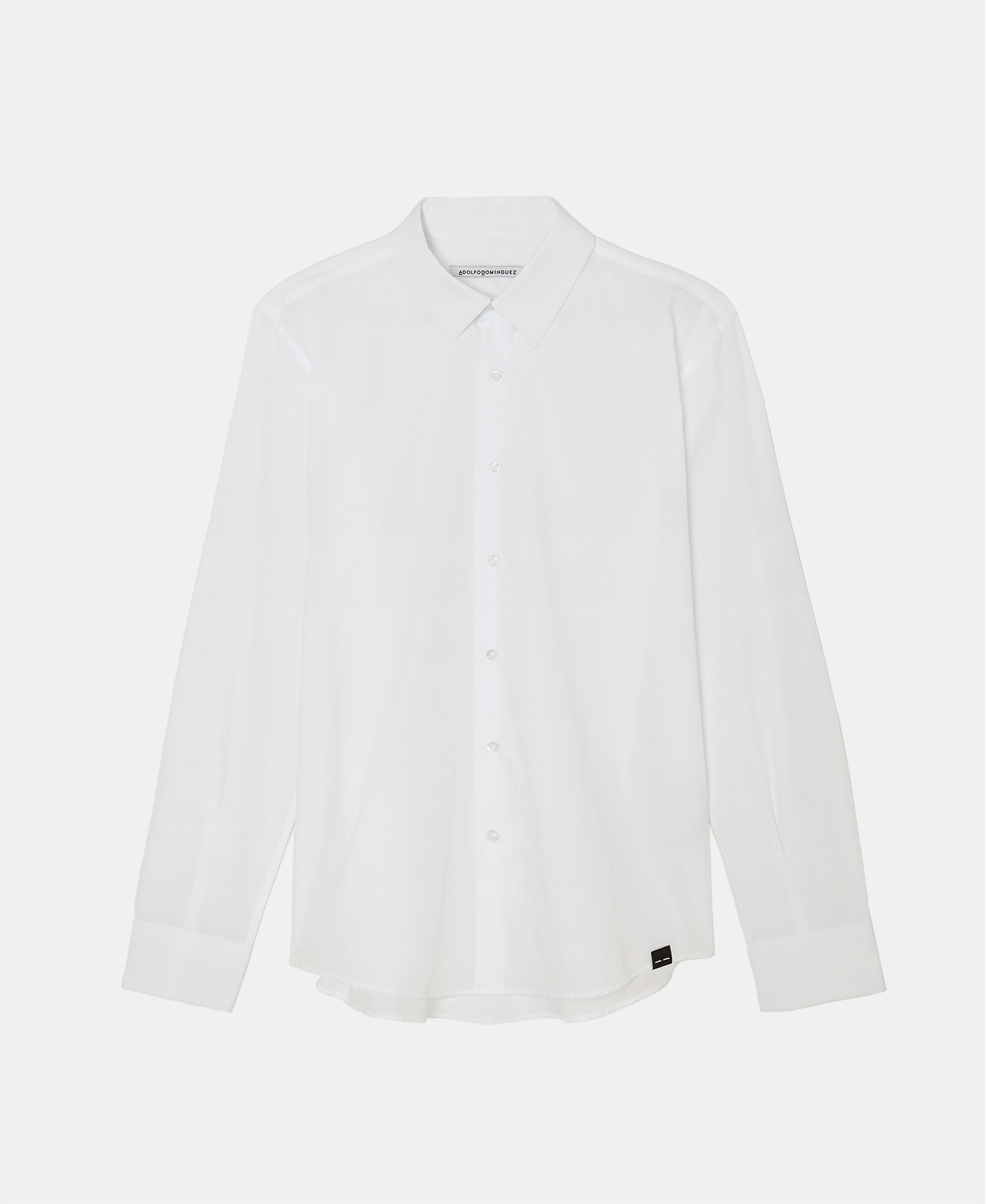 Cotton shirt with hidden button image number 4