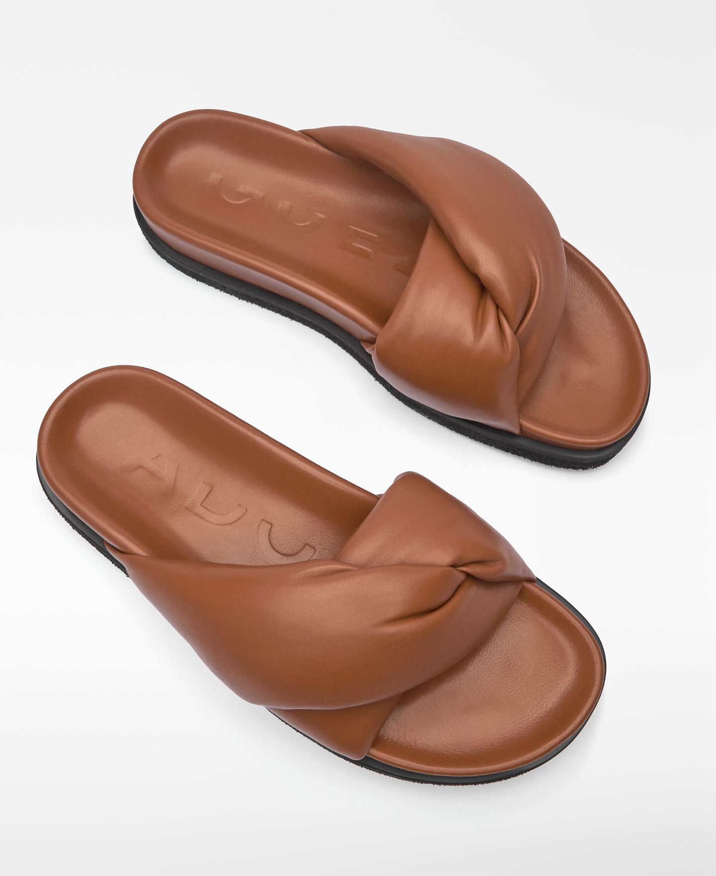Padded leather straps sandal woman image number 2