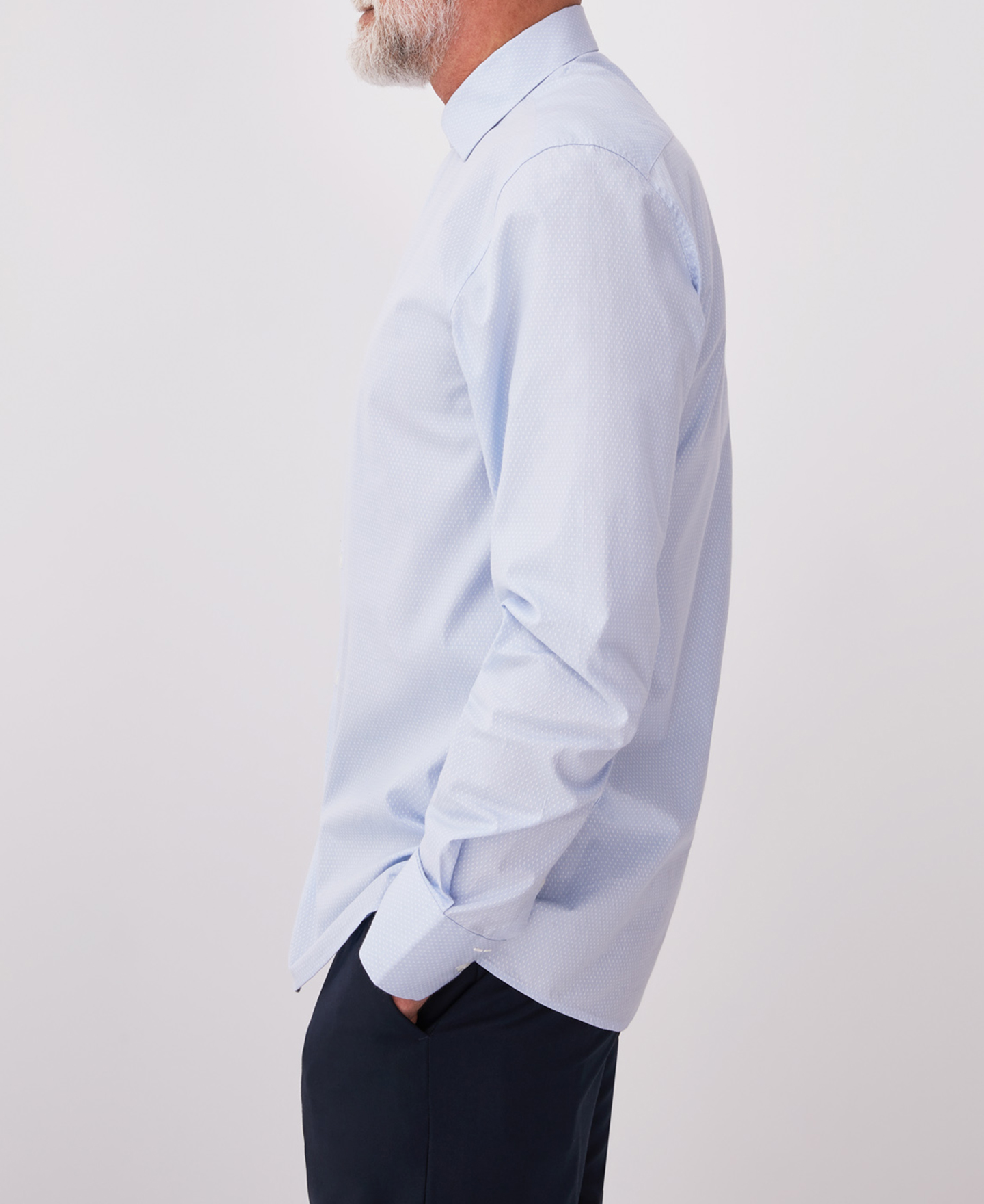 Slim fit tailored cotton shirt image number 1