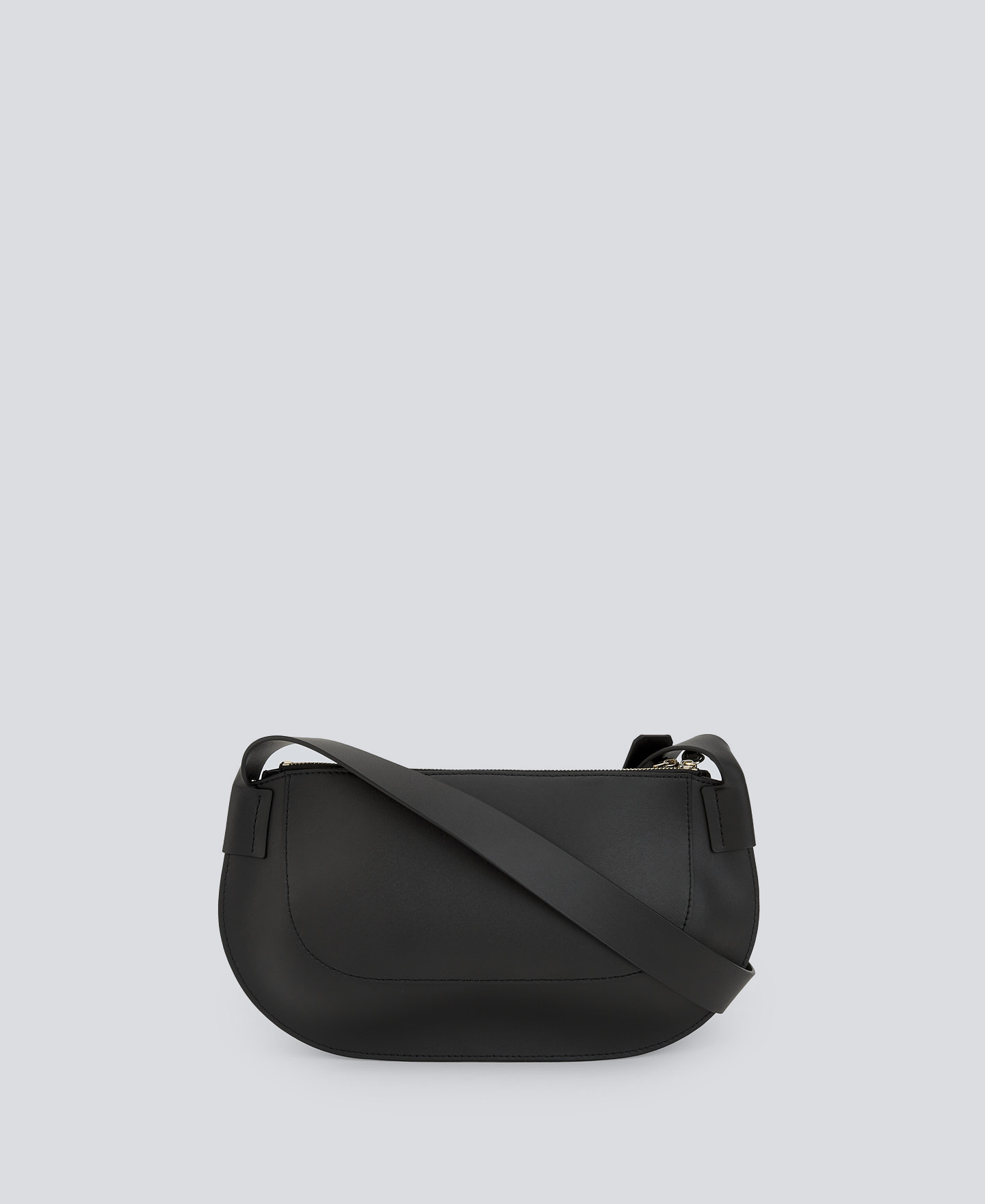 Black leather baguette woman image number 1