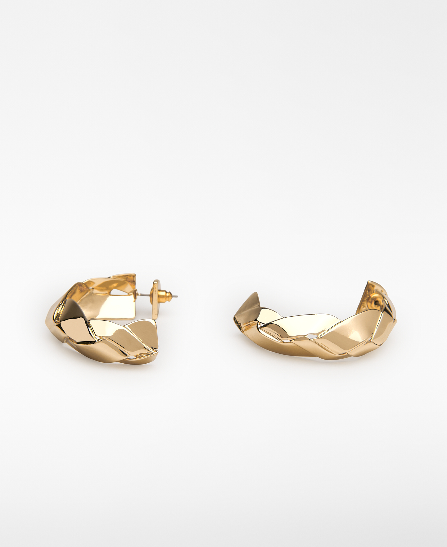 Braided metal hoops image number 1