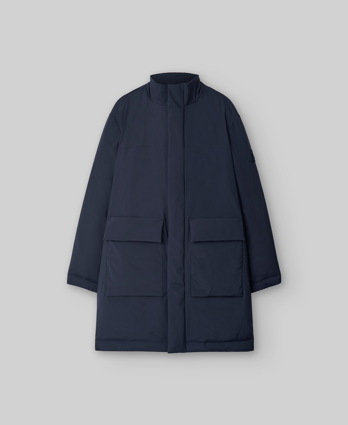 Navy blue quilted coat man image number 4
